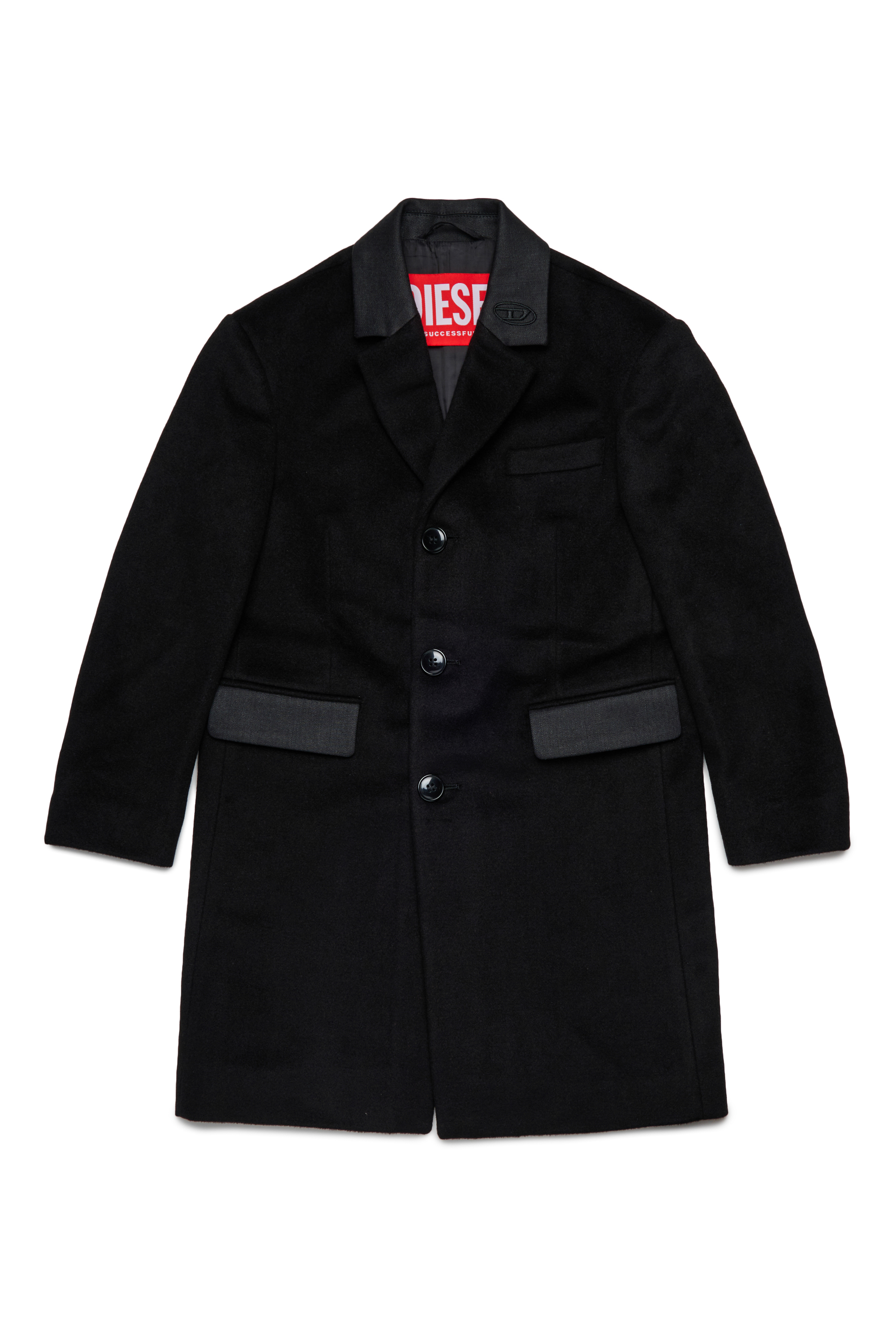Diesel - JDERRIS, Veste en laine avec détails contrastants Homme in Noir - 1