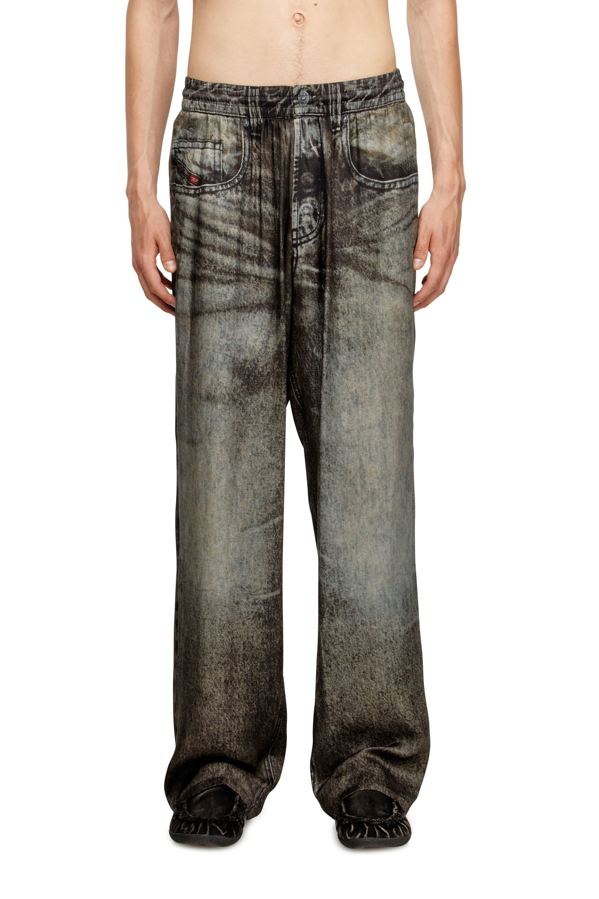 Diesel - P-THECK-LKCT, Pantalon élastiqué en viscose effet denim Homme in ToBeDefined - 1