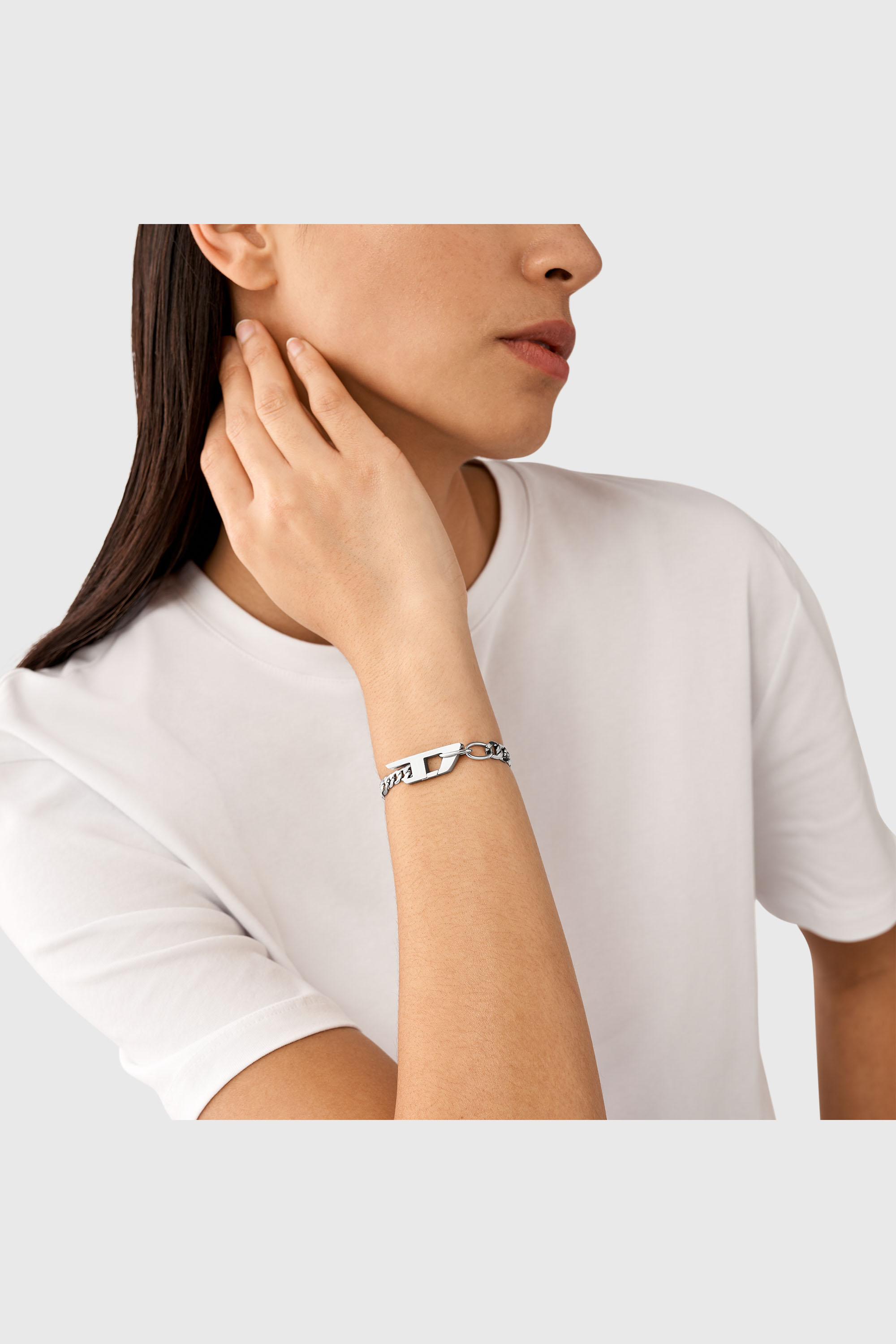 Diesel - DX1496, Bracelet cha&icirc;ne en acier inoxydable Mixte in Gris argent&eacute; - 3