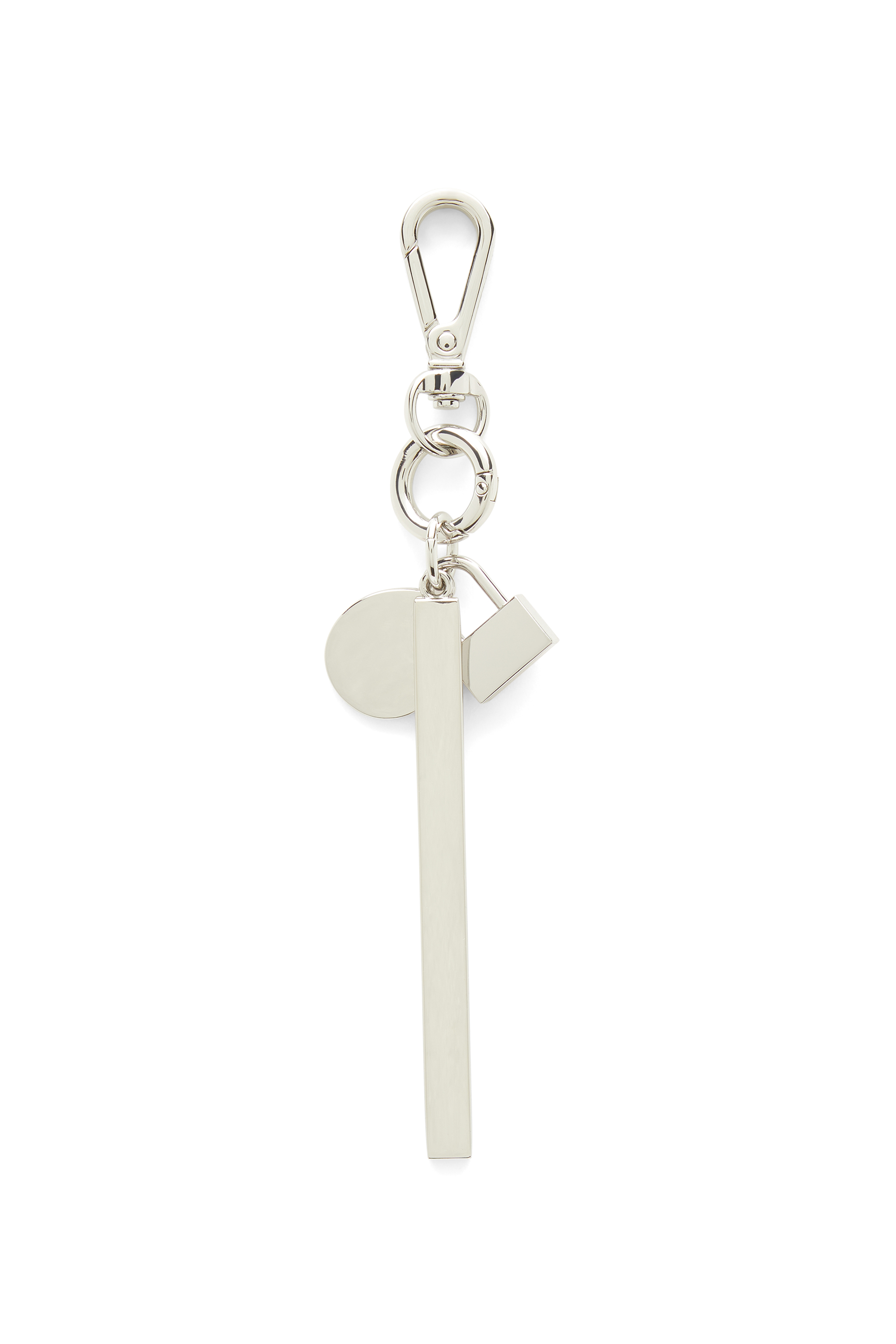 Diesel - TINDER CHARM, Porte-cl&eacute;s en m&eacute;tal d&eacute;grad&eacute; Mixte in Gris argent&eacute; - 3