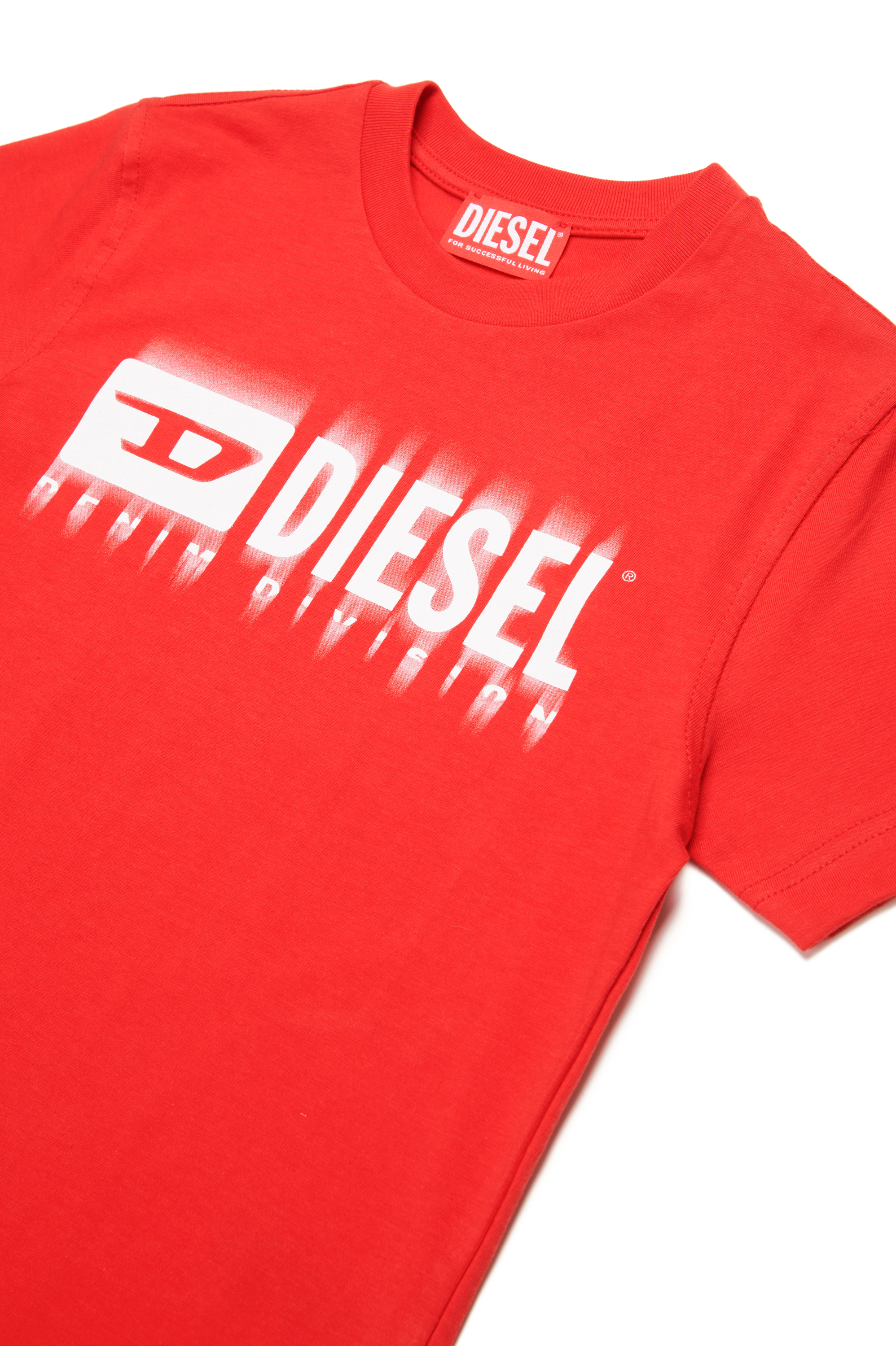 Diesel - TDIEGORL6, Homme T-shirt avec logo taché in Rouge - Image 3