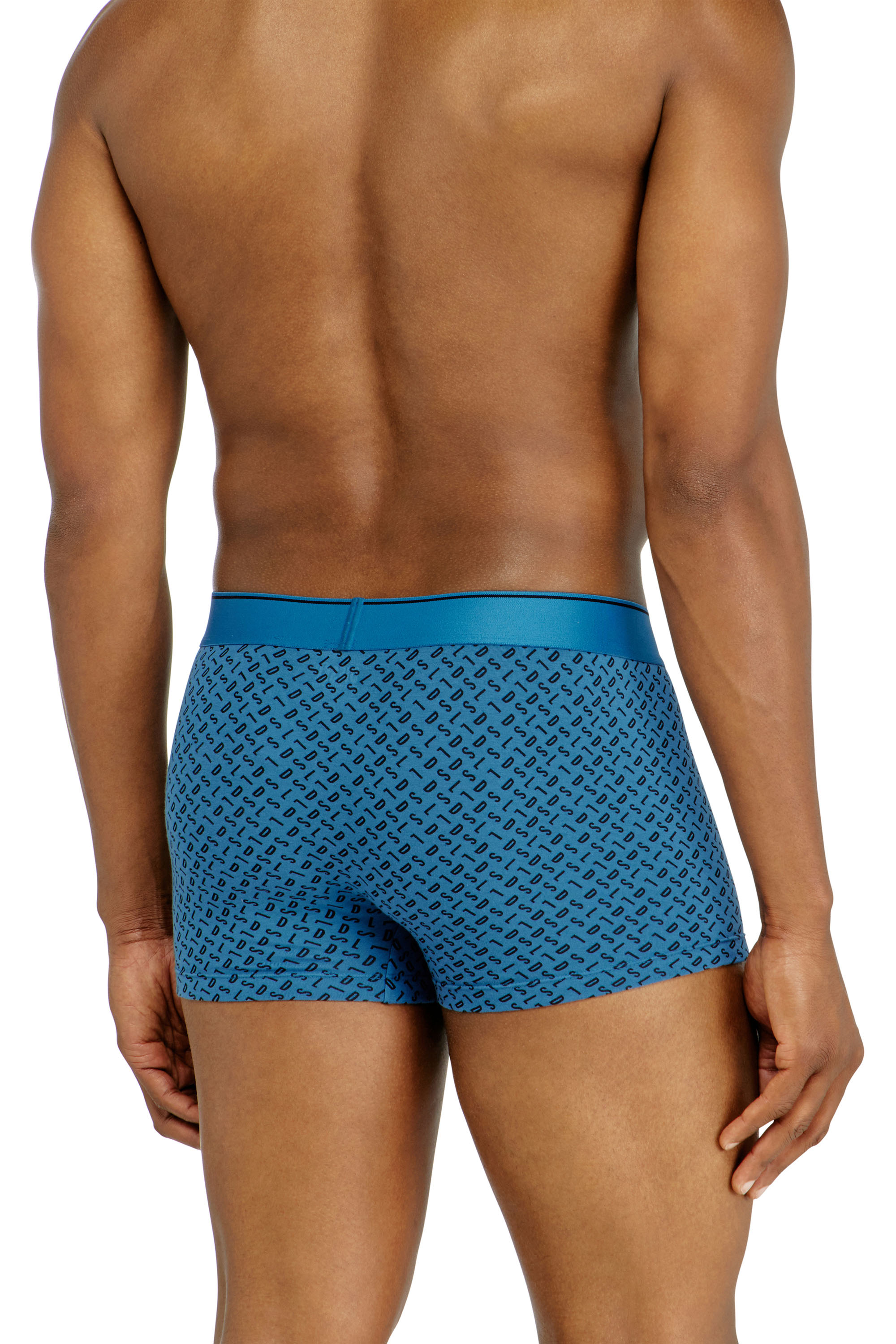 Diesel - DAMIEN-D-BOX-3PACK, Lot de trois trunks en coton stretch avec monogram Homme in Bleu - 3