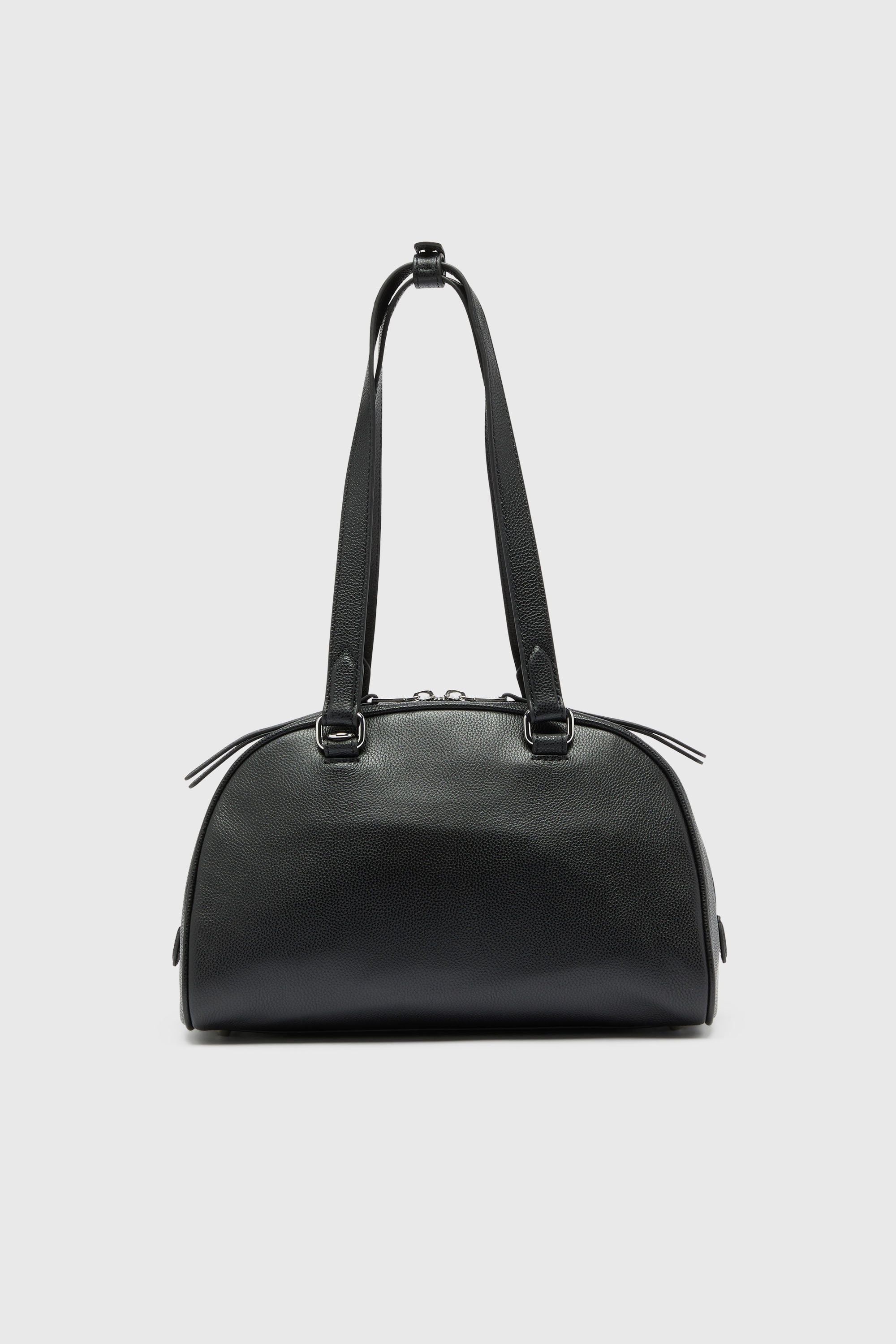 Diesel - 1DR DOME SHOULDER, 1DR Dome - Sac Boston en cuir avec logo emboss&eacute; Mixte in Noir - 2