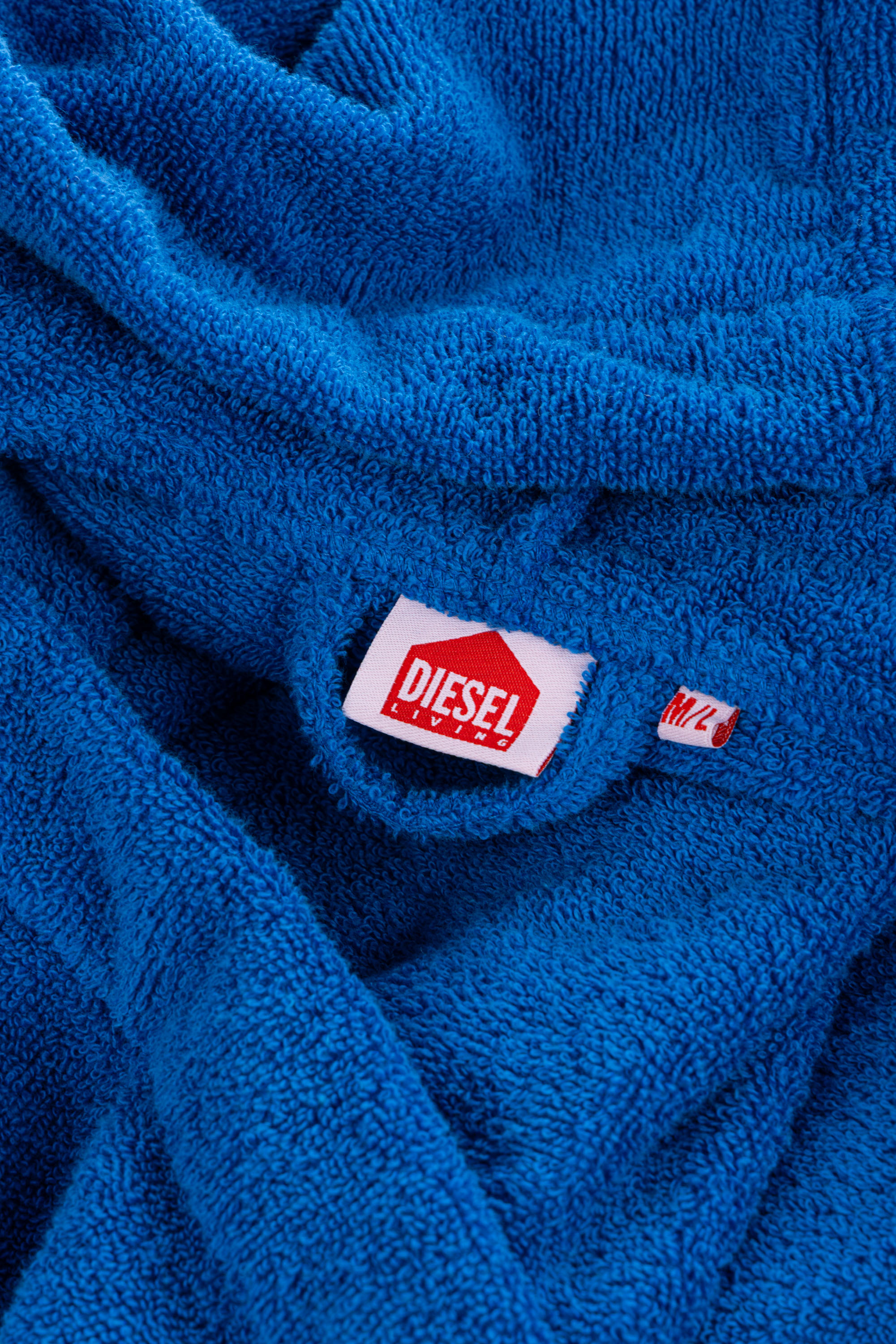 Diesel - 1015112 LOGO-COTTON BATHROBE SIZE M/L BL, Peignoir en Éponge de Coton, taille M/L Mixte in Bleu - 3