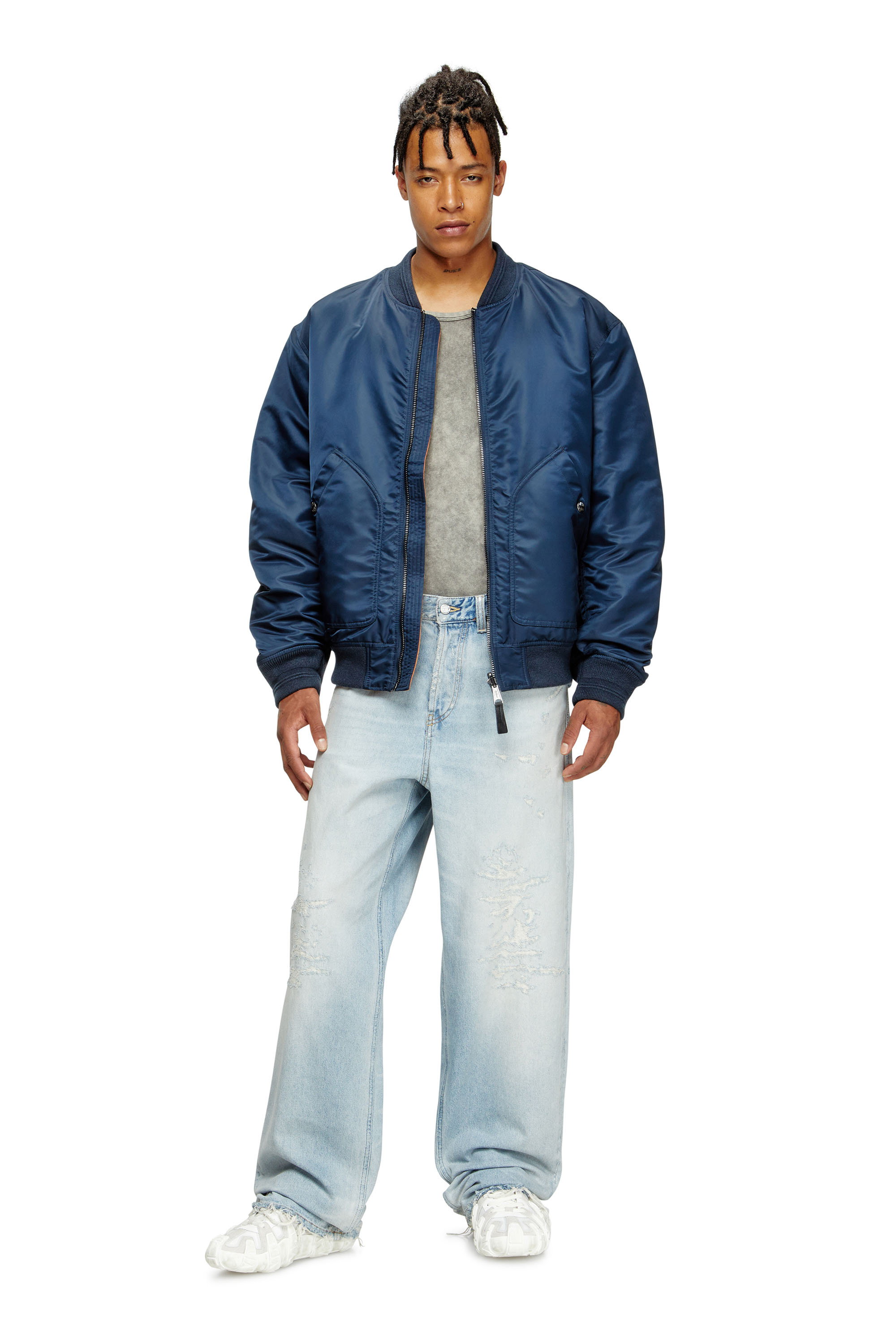 Diesel - Relaxed Jeans 2001 D-Macro 09M53 Homme, Bleu Clair - Image 1