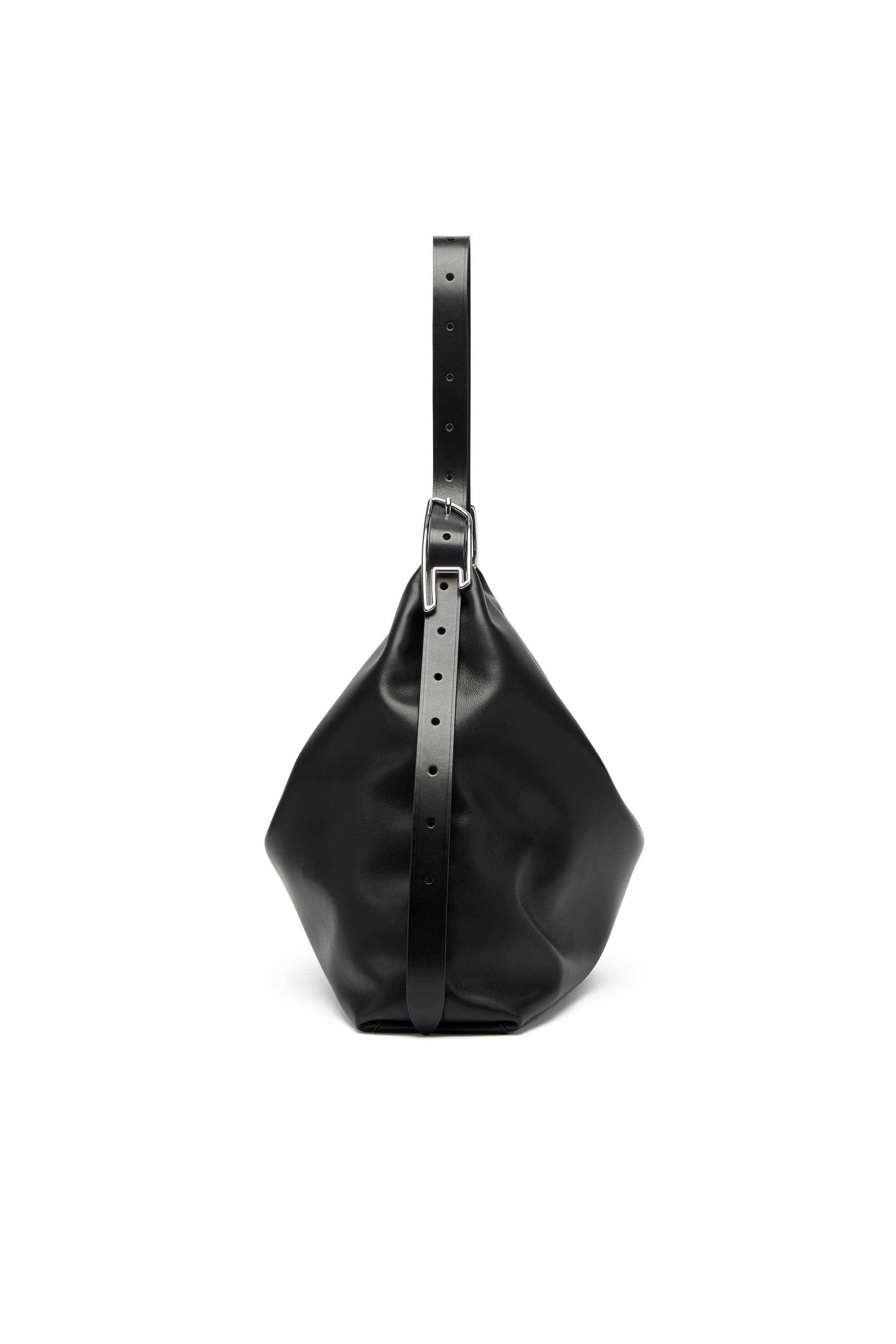 Diesel - D-LINE HOBO, D-Line-Sac hobo en cuir Femme in Noir - 5