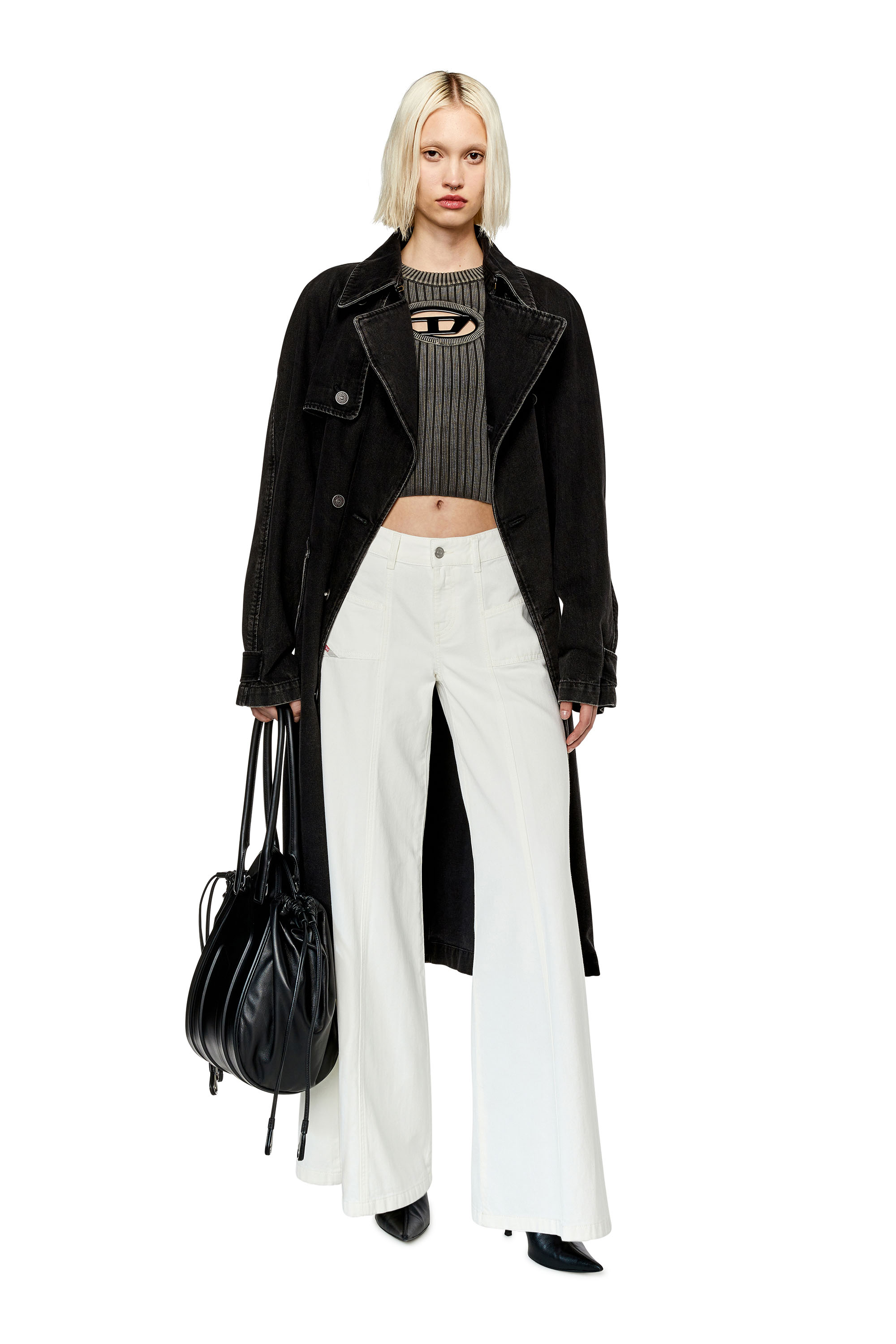 Diesel - Bootcut and Flare Jeans D-Aki 068JQ, White - Image 1
