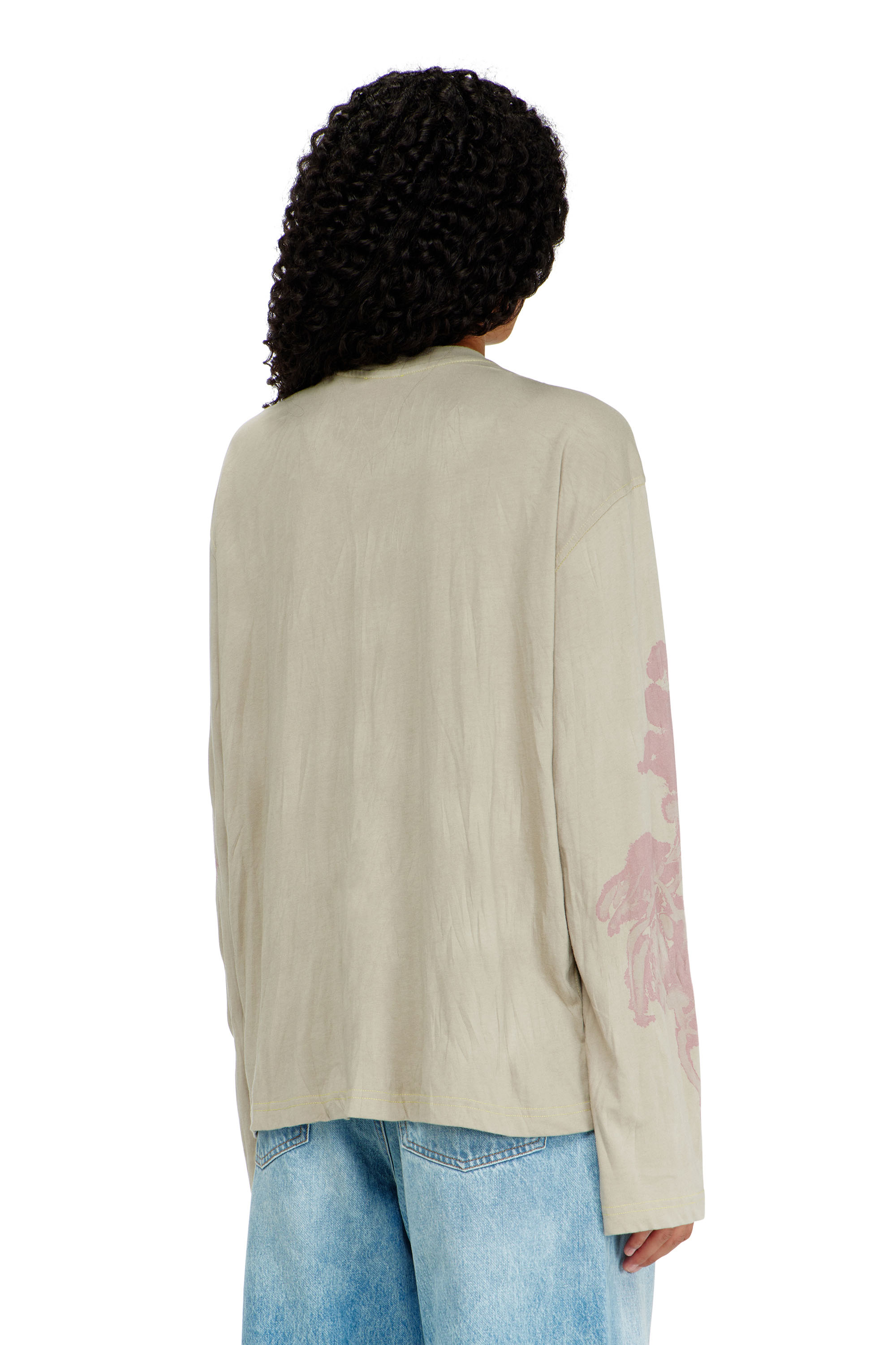 Diesel - T-HILARY-LS-AA1, T-shirt &agrave; manches longues en coton avec imprim&eacute; graphique Femme in ToBeDefined - 3