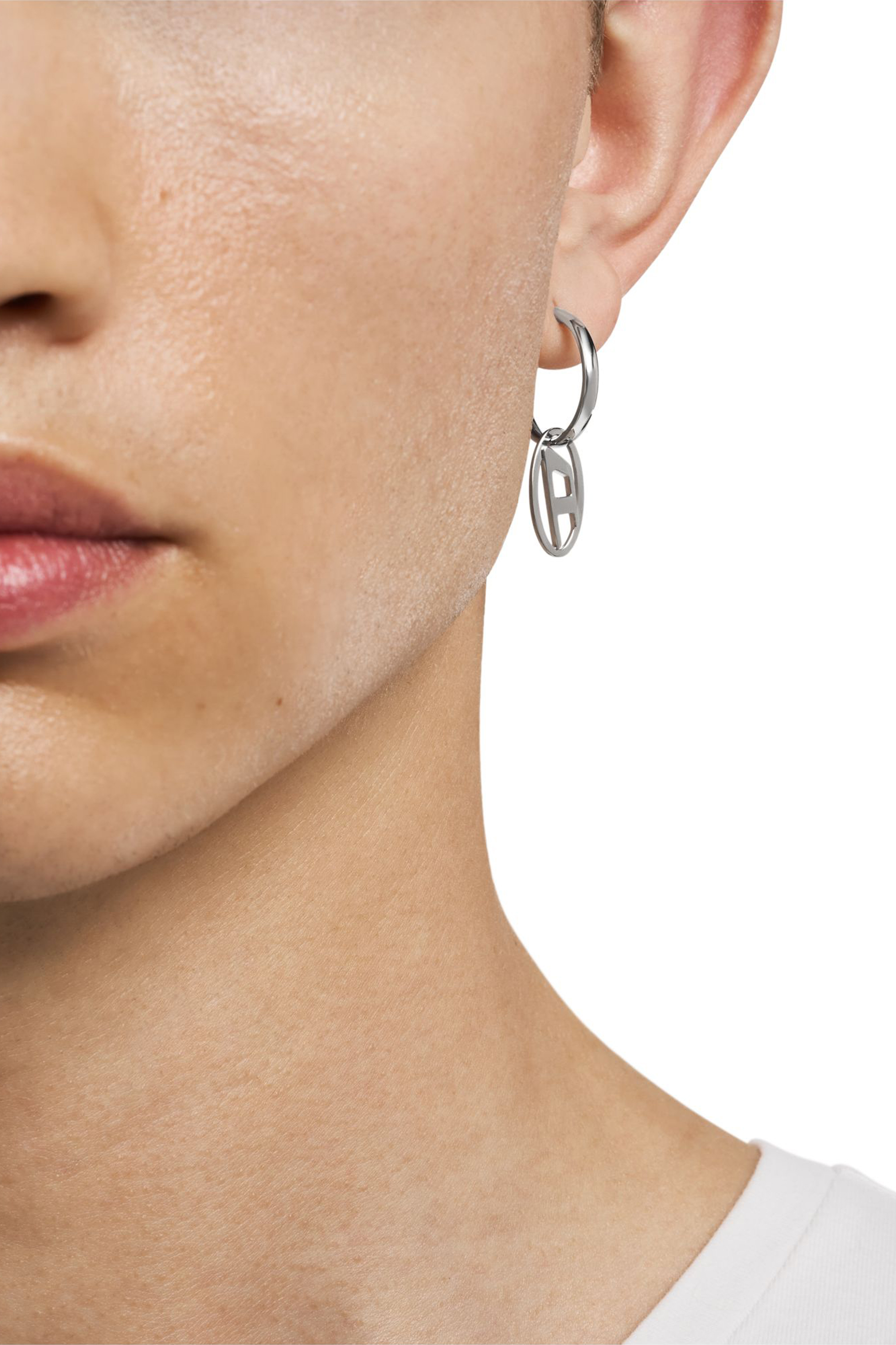 Diesel - DX1601040, Boucle d'oreilles créoles en acier inoxydable Mixte in Gris argenté - 3