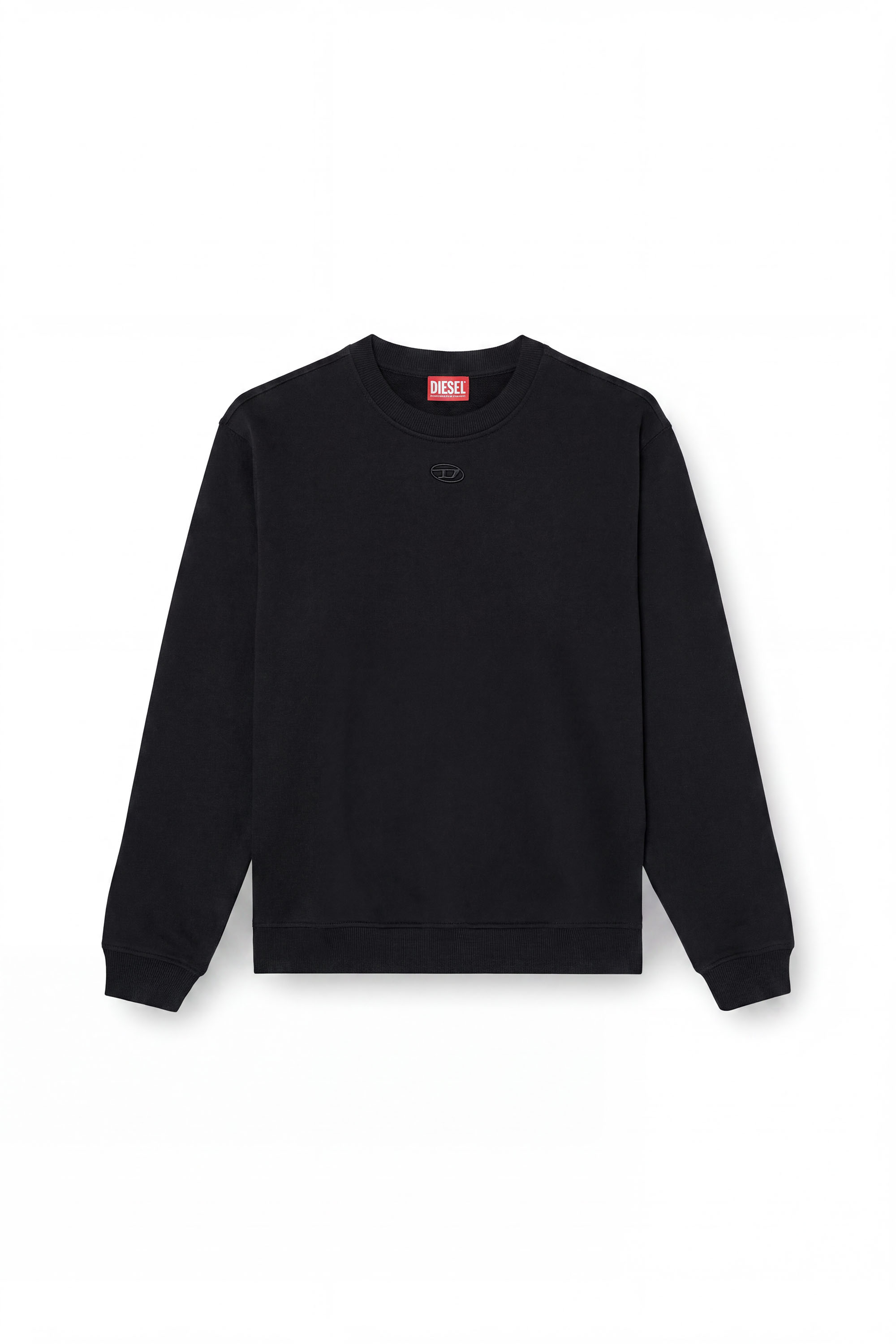 Diesel - F-NORMY-OD, Sweat-shirt en coton avec broderie Oval D Femme in Noir - 2