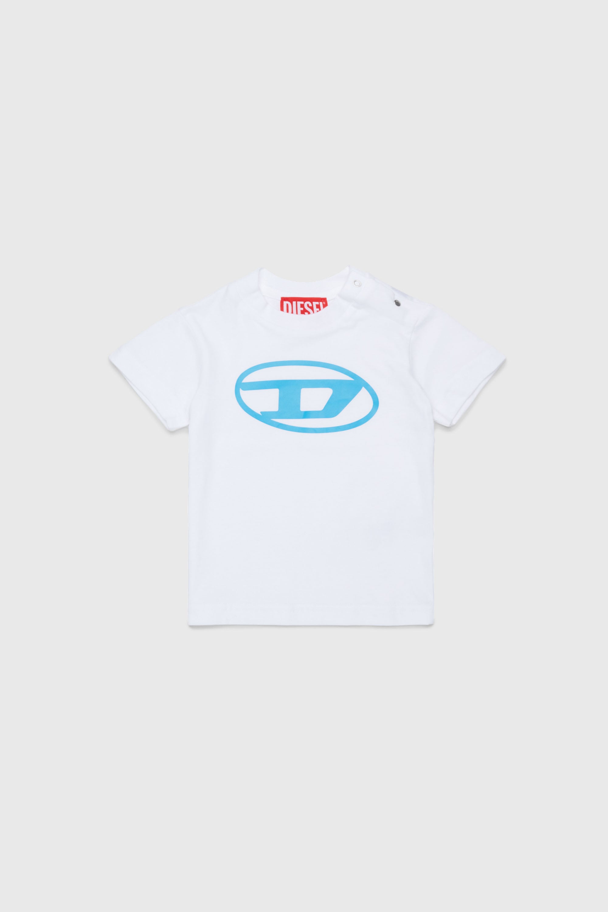Diesel - TIELB, T-shirt en coton avec imprim&eacute; Oval D Homme in Blanc - 1