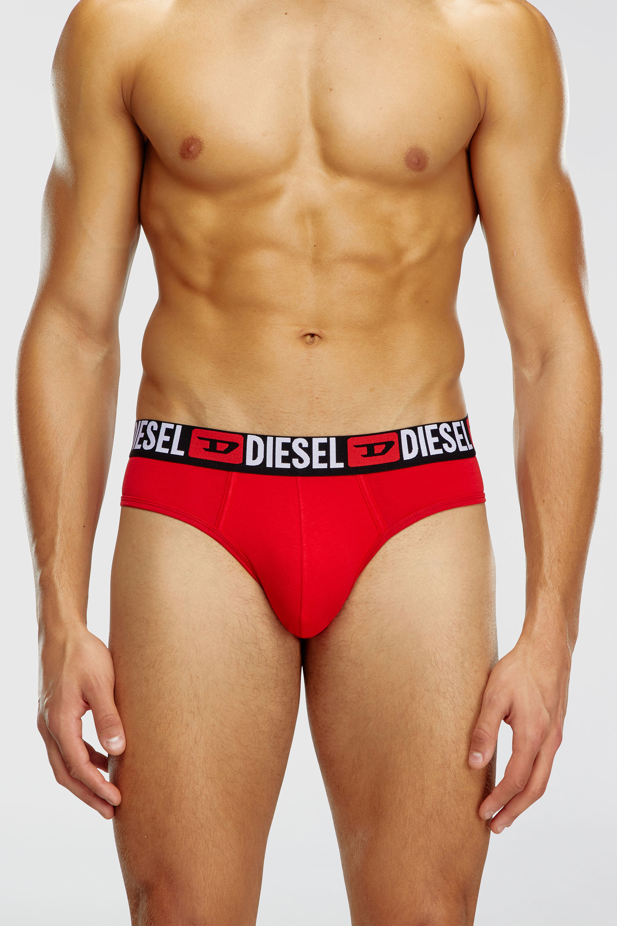 Diesel - UMBR-ANDRETHREEPACK, Man's Three-pack of solid-colour briefs in Black/Grey - 2