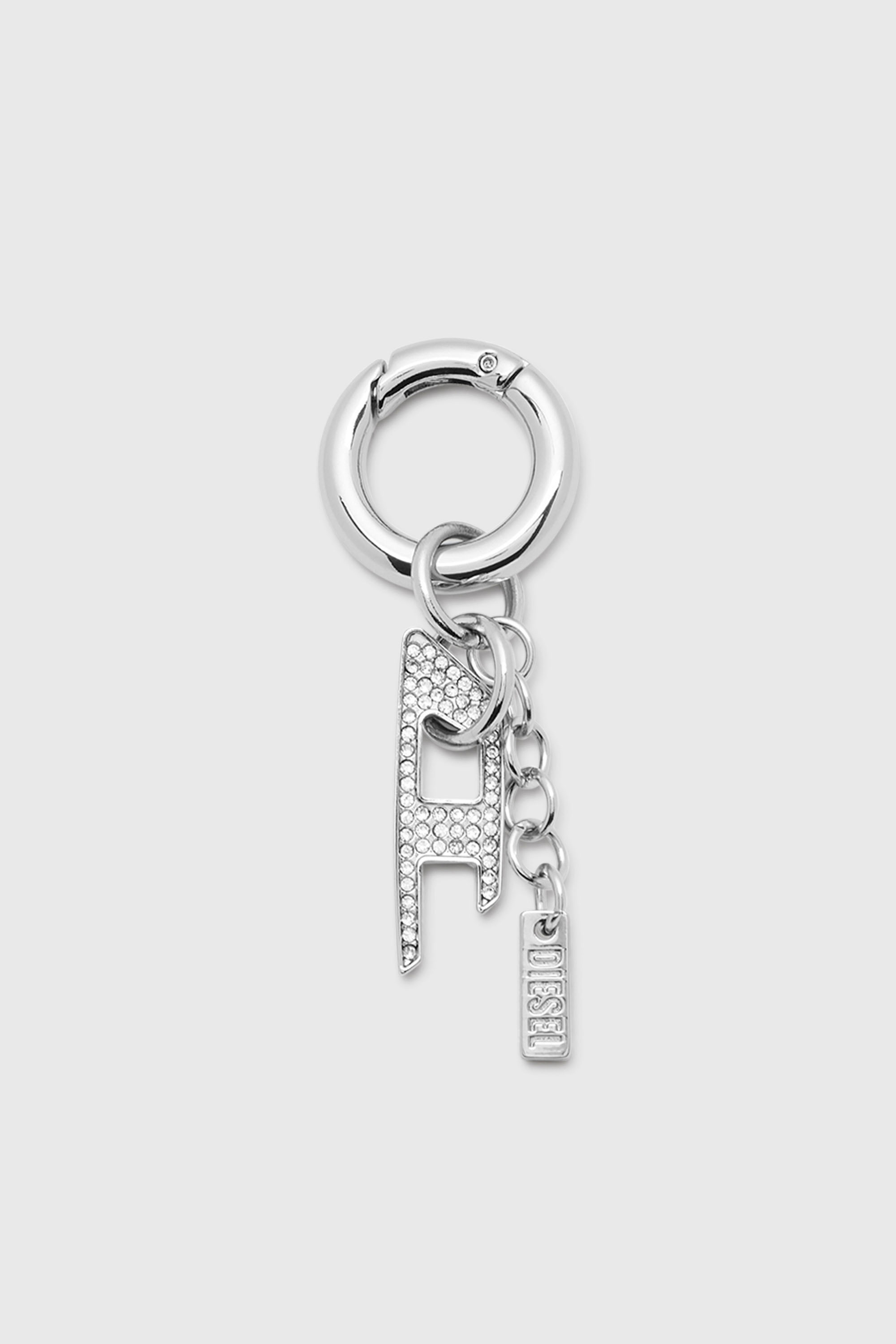 Charm en m&eacute;tal avec breloque D en strass