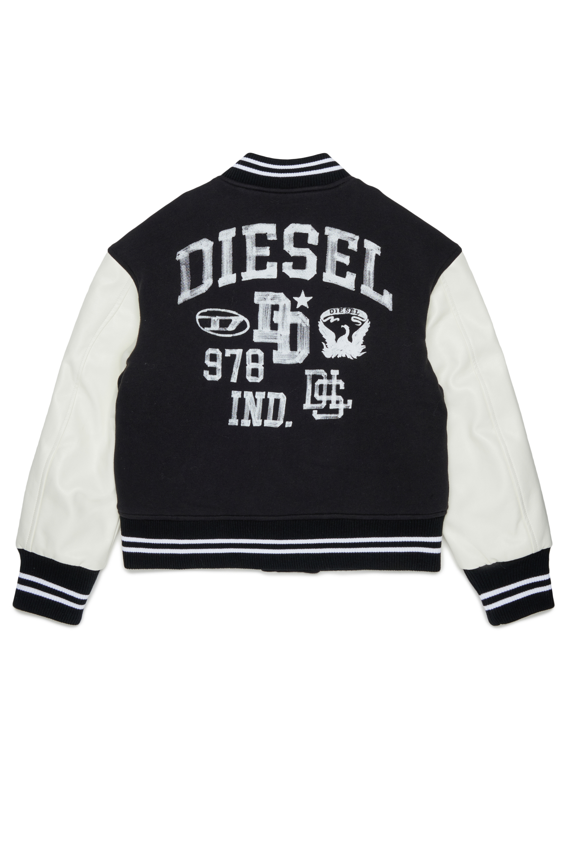 Diesel - JBAND, Blouson varsity color block Homme in Noir - 2