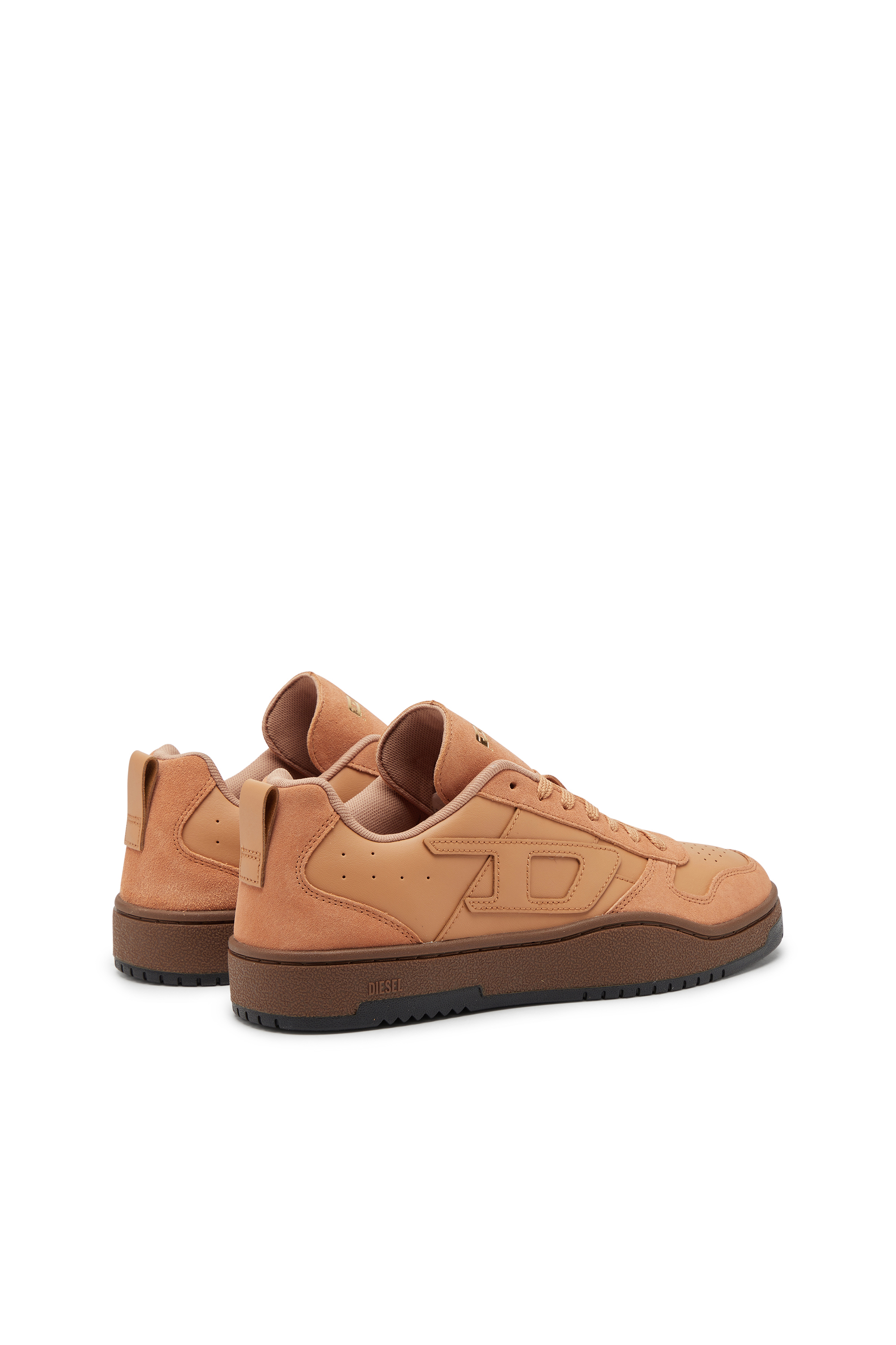 Diesel - S-UKIYO V2 LOW, Man's S-Ukiyo-Sneakers in leather and suede in Light Brown - 3