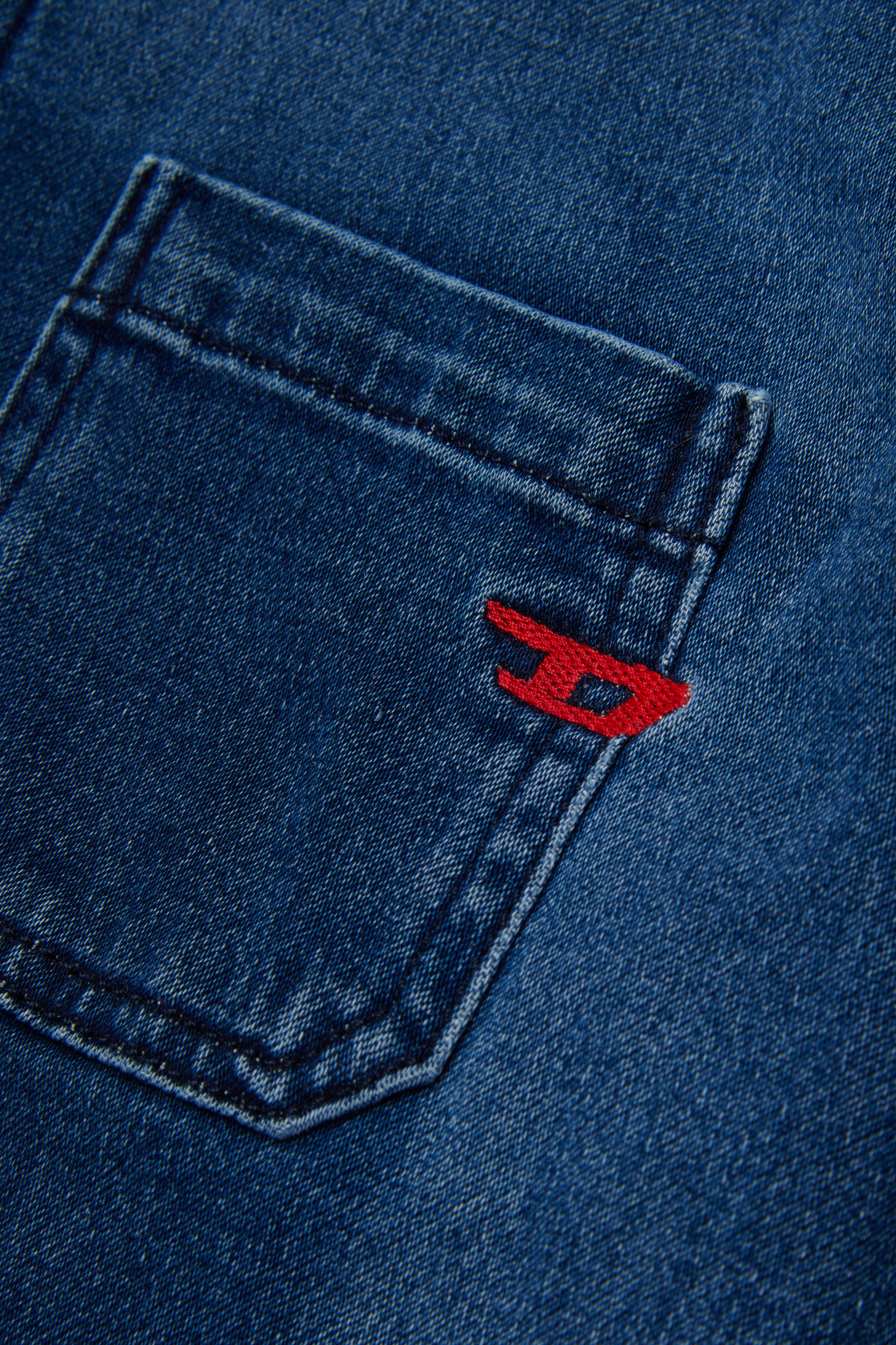 Diesel - CAMPS-OVER JJJ, Hooded shirt en JoggJeans &agrave; effet ombr&eacute; Homme in Bleu - 4