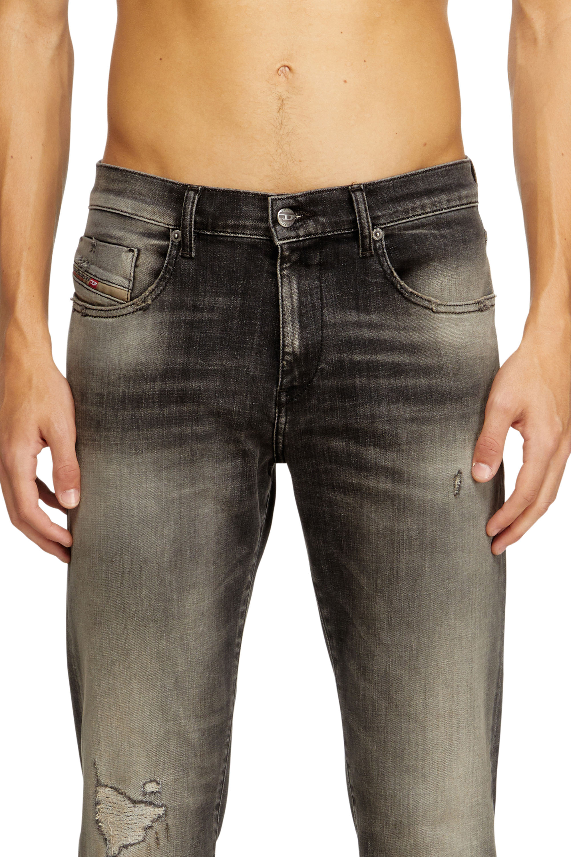 Diesel - Slim Jeans 2019 D-Strukt 09N59 Homme, Gris - Image 4