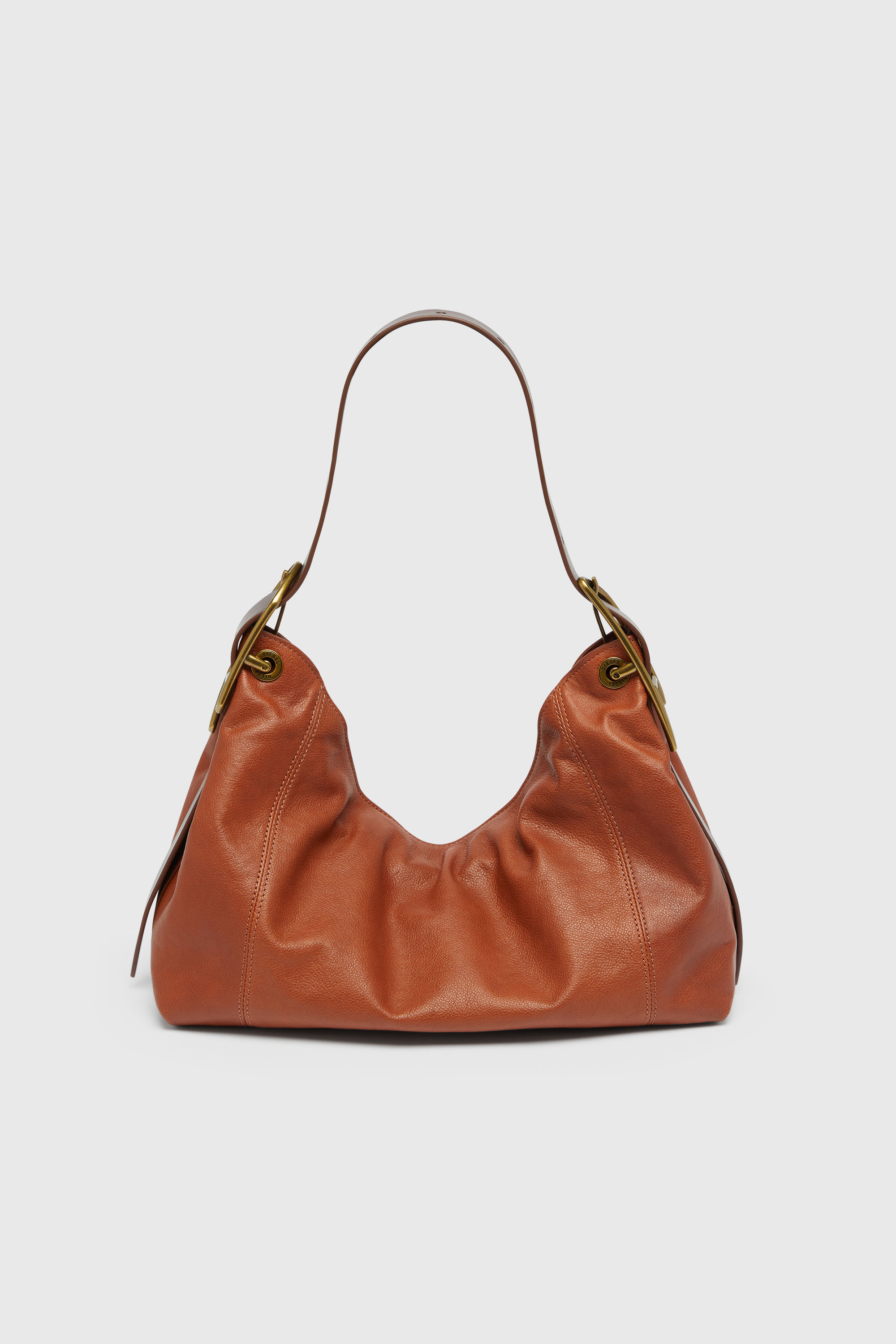 Diesel - D-LINE HOBO S, D-Line-Sac port&eacute; &eacute;paule en cuir Femme in Marron - 3