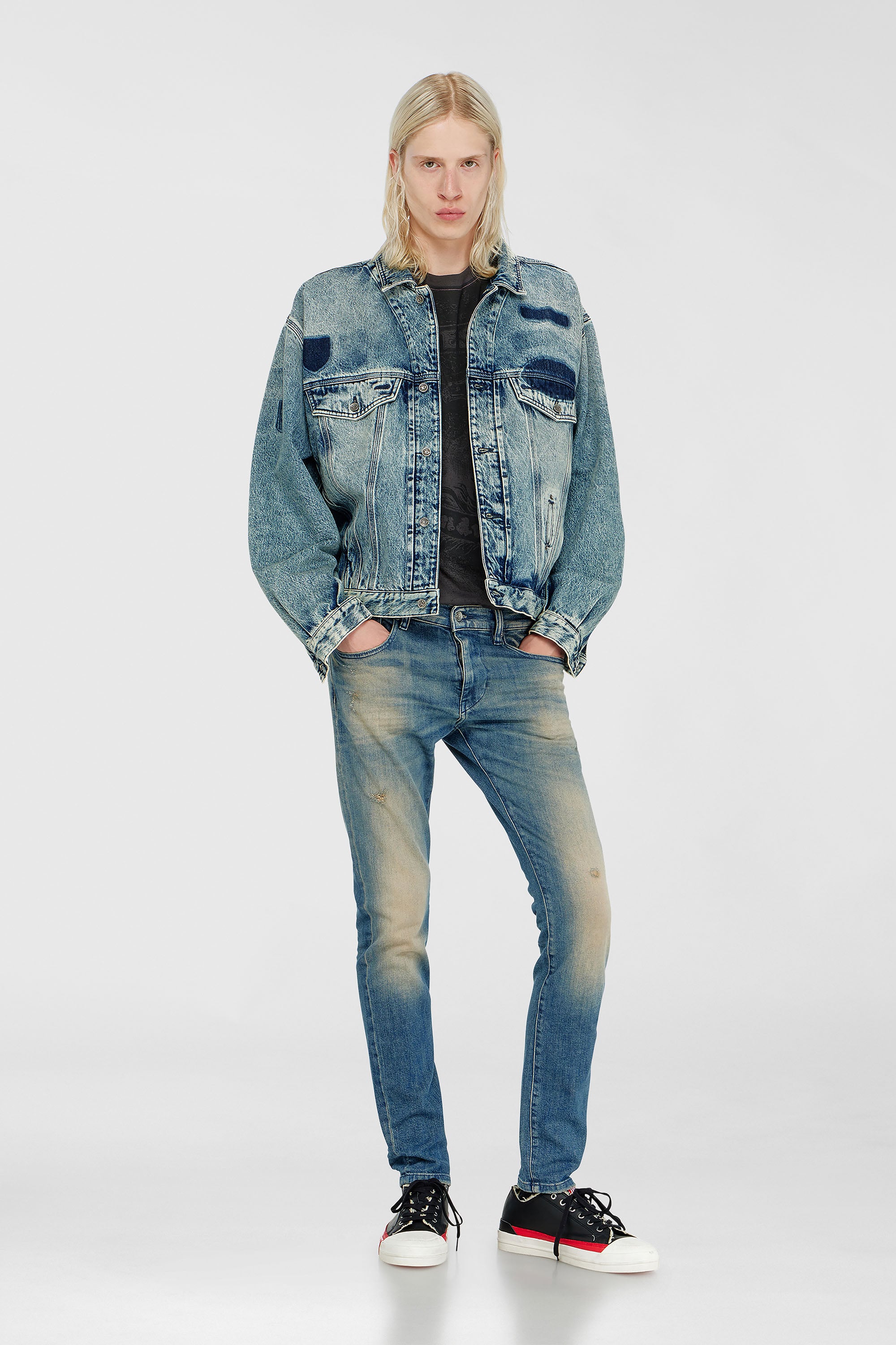 Diesel - Slim Jeans 2019 D-Strukt 0KBBW Homme, Bleu moyen - Image 2