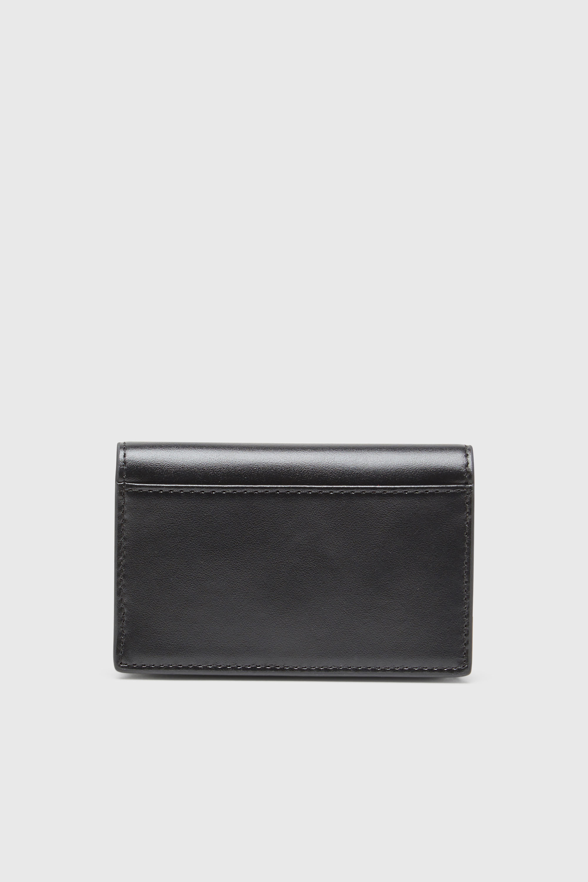 Diesel - 1DR CARD HOLDER IV, Porte-cartes en cuir avec Oval D &eacute;maill&eacute; Femme in Noir - 2
