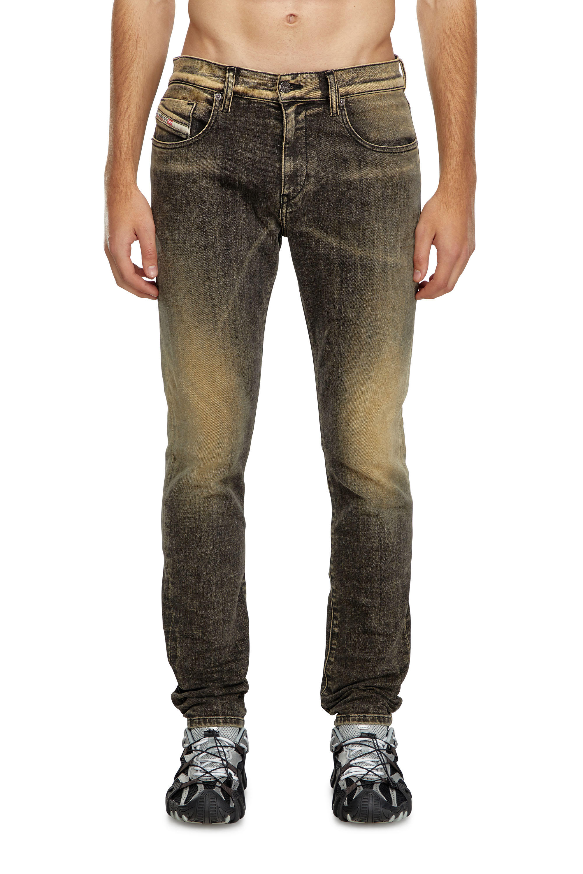 Diesel - Slim Jeans 2019 D-Strukt 09J48 Homme, Noir/Beige - Image 1