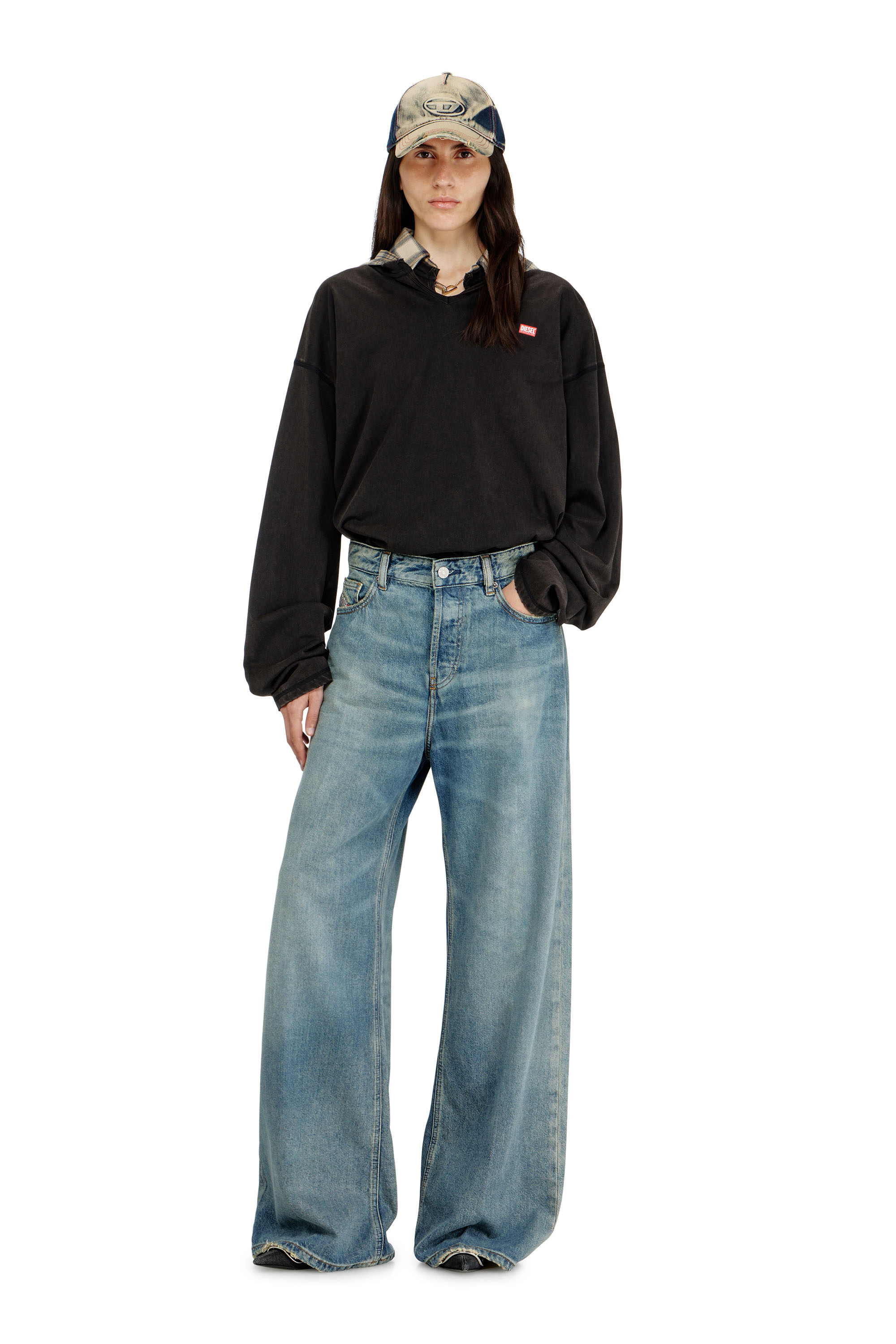 Diesel - Relaxed Jeans 1996 D-Sire 0BEBL Femme, Bleu moyen - Image 1