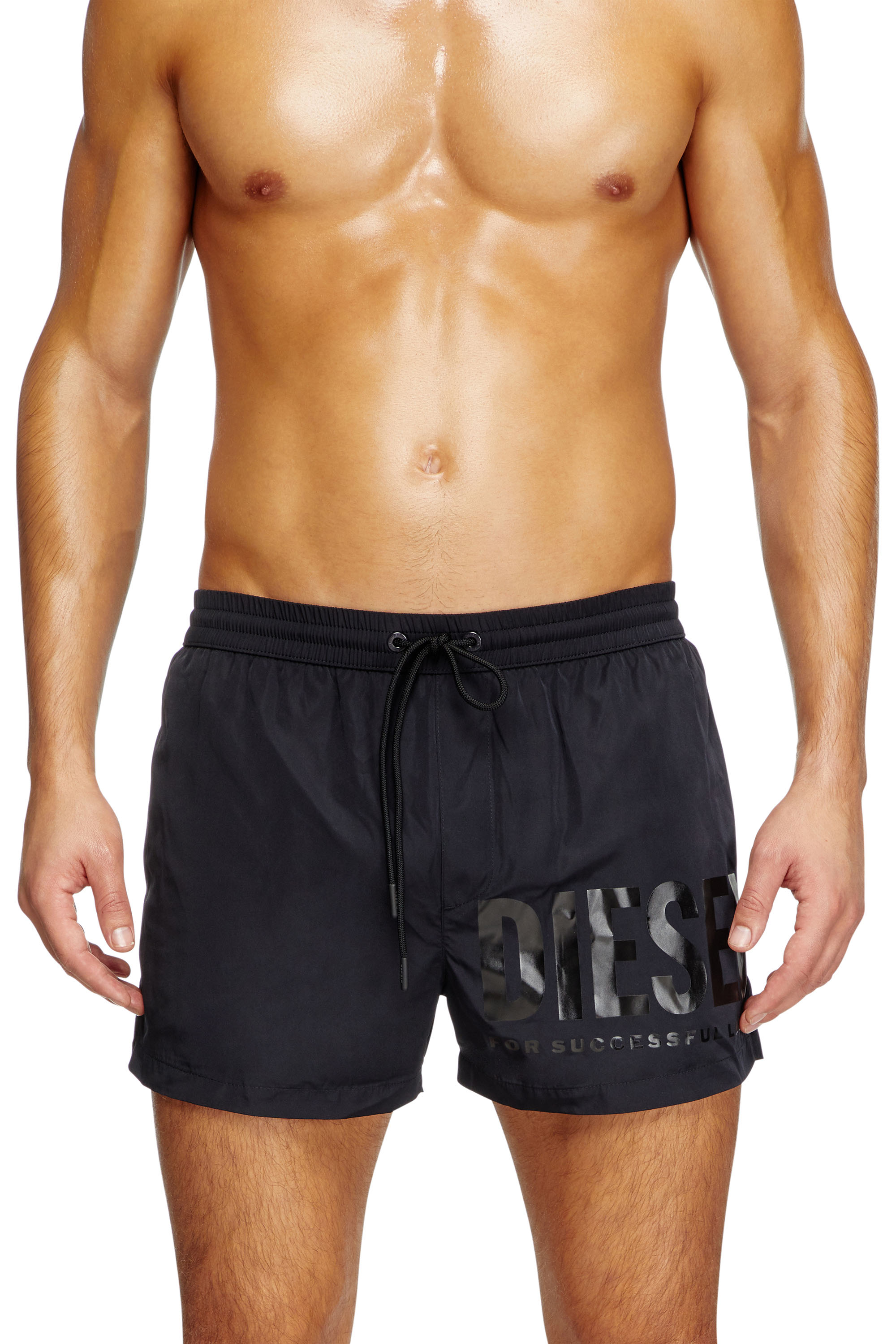 Diesel - MARIO-34-D-CORE, Short de bain avec logo imprimé Homme in Noir - 1