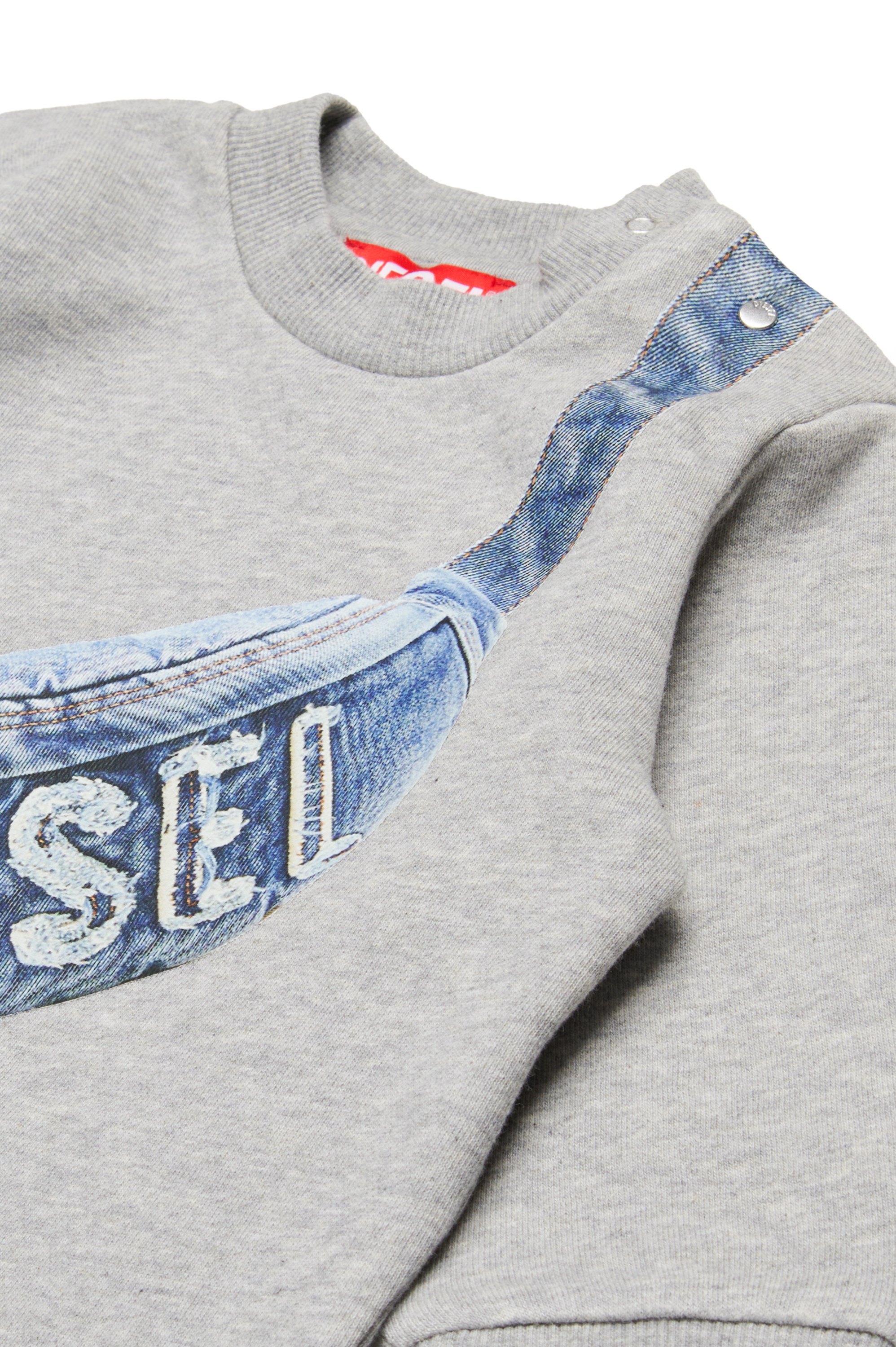 Diesel - SGIBBIB, Sweat-shirt avec imprimé sac Homme in Gris - 3