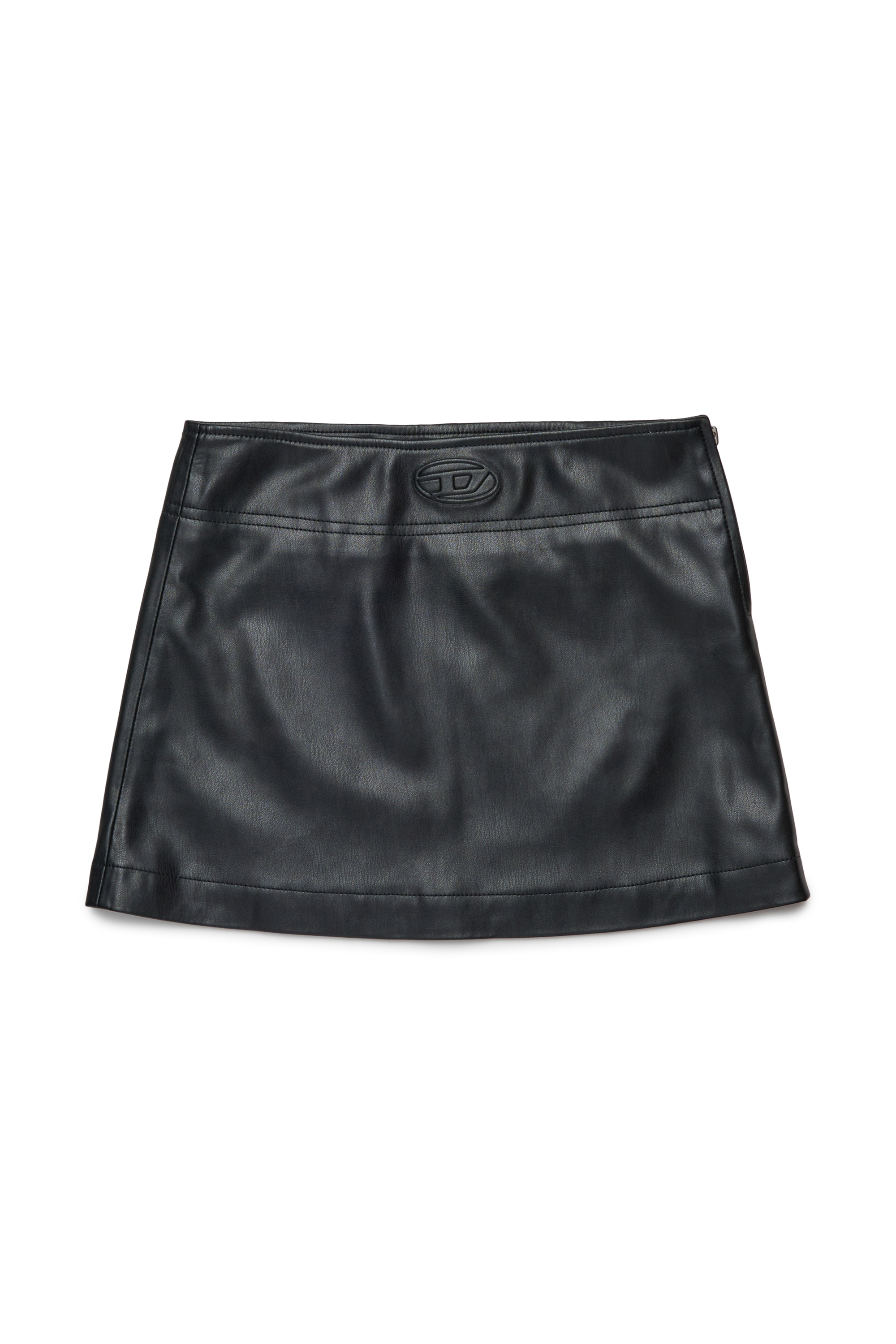 Diesel - GLEPPY, Woman's Mini skirt with embossed logo in Black - 1