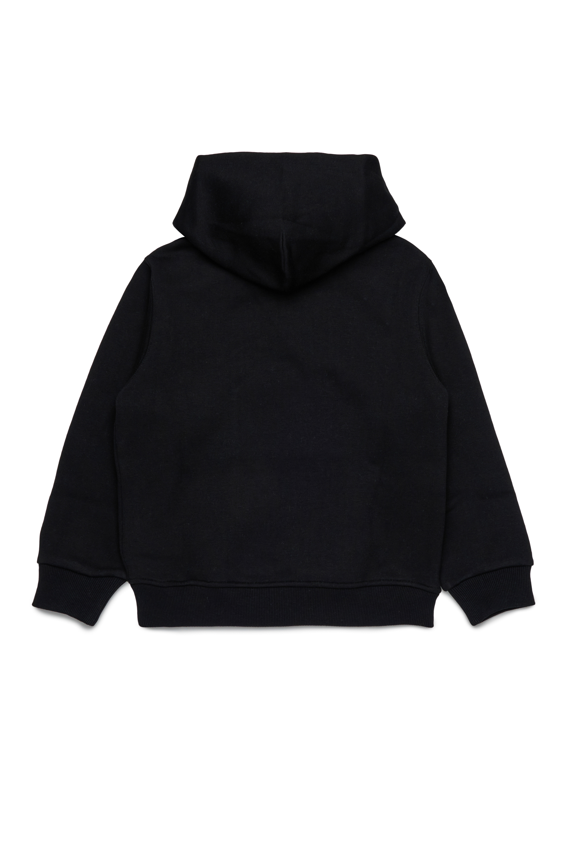 Diesel - SBOXTHOODK3 OVER, Sweat en coton avec poche kangourou Homme in Noir - 2