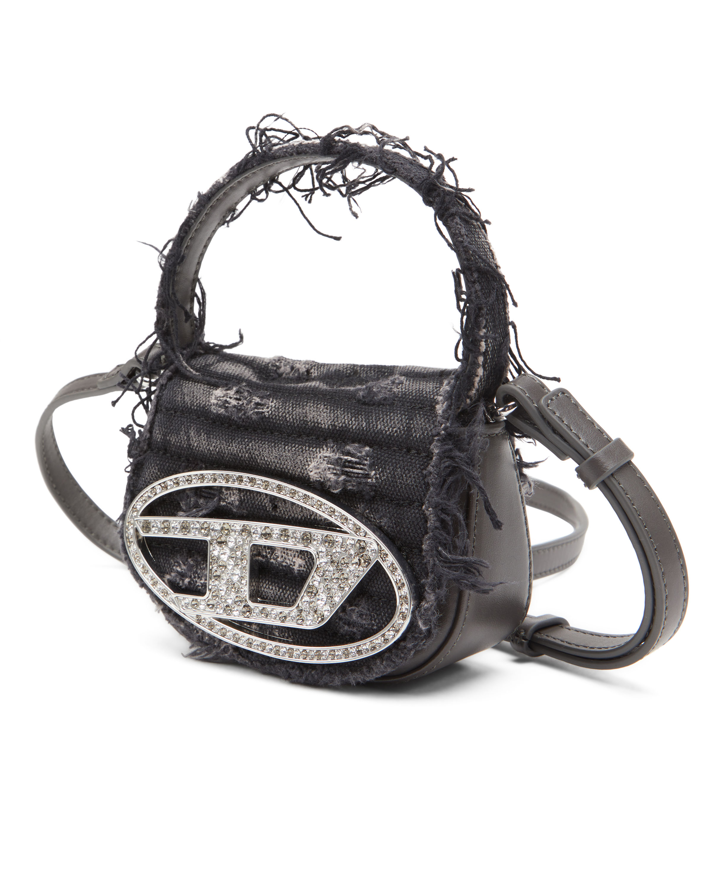 Diesel - 1DR XS, 1DR XS - Mini sac iconique en toile avec cristaux Femme in Noir - 6