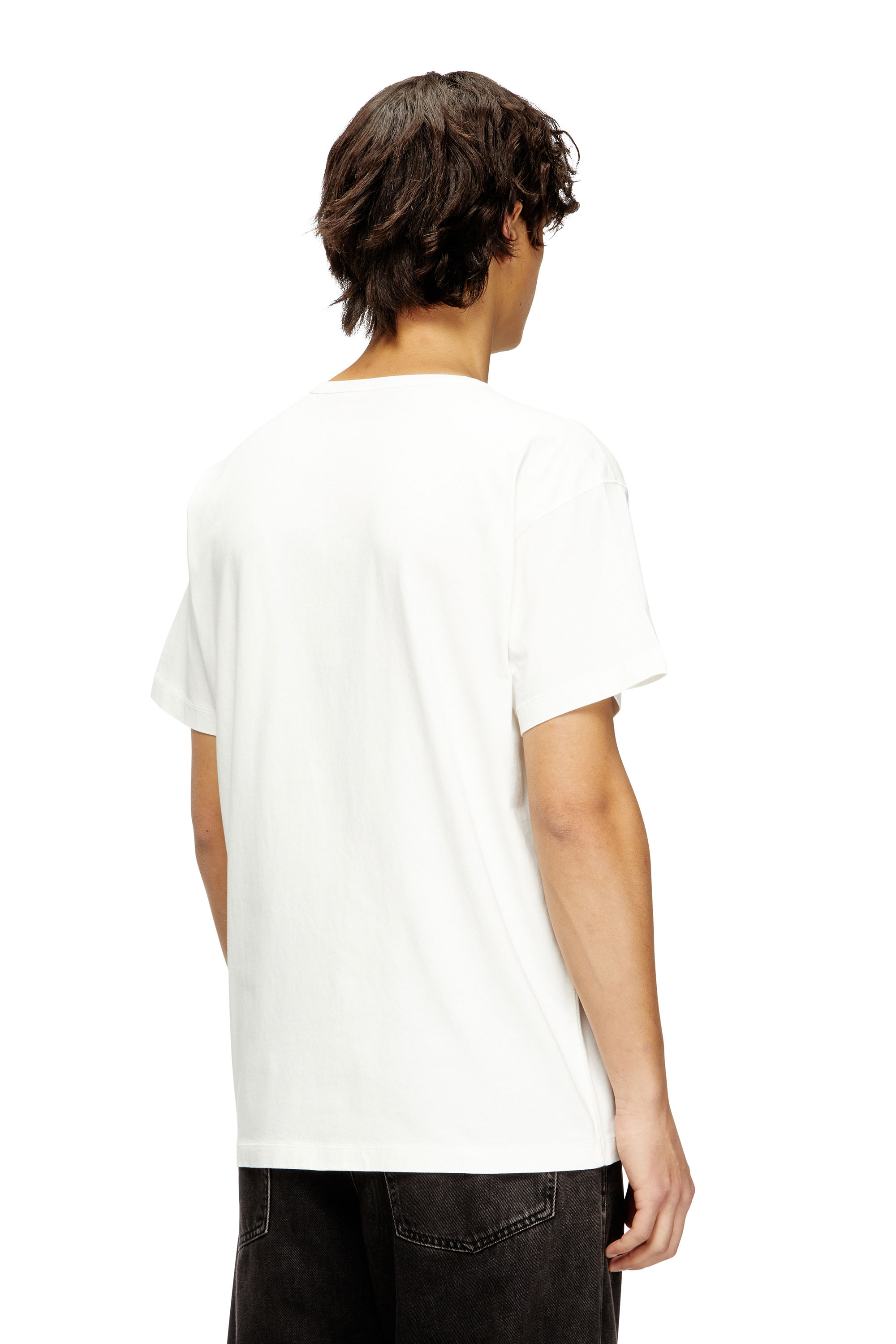 Diesel - T-NORM-IOD, T-shirt en coton léger avec logo Ovale D métallisé Homme in ToBeDefined - 4