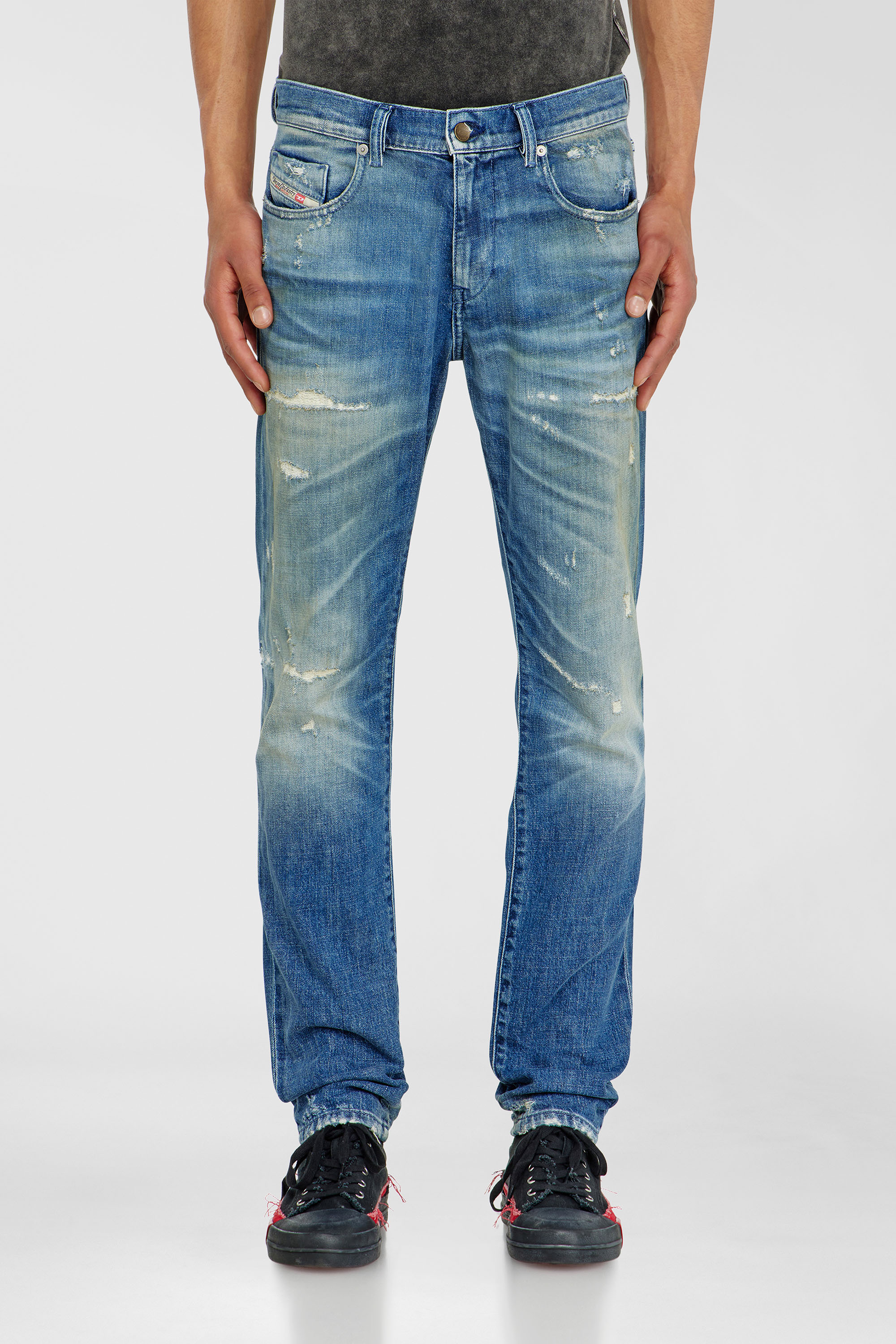 Diesel - Slim Jeans 2019 D-Strukt 007EN Homme, Bleu moyen - Image 4