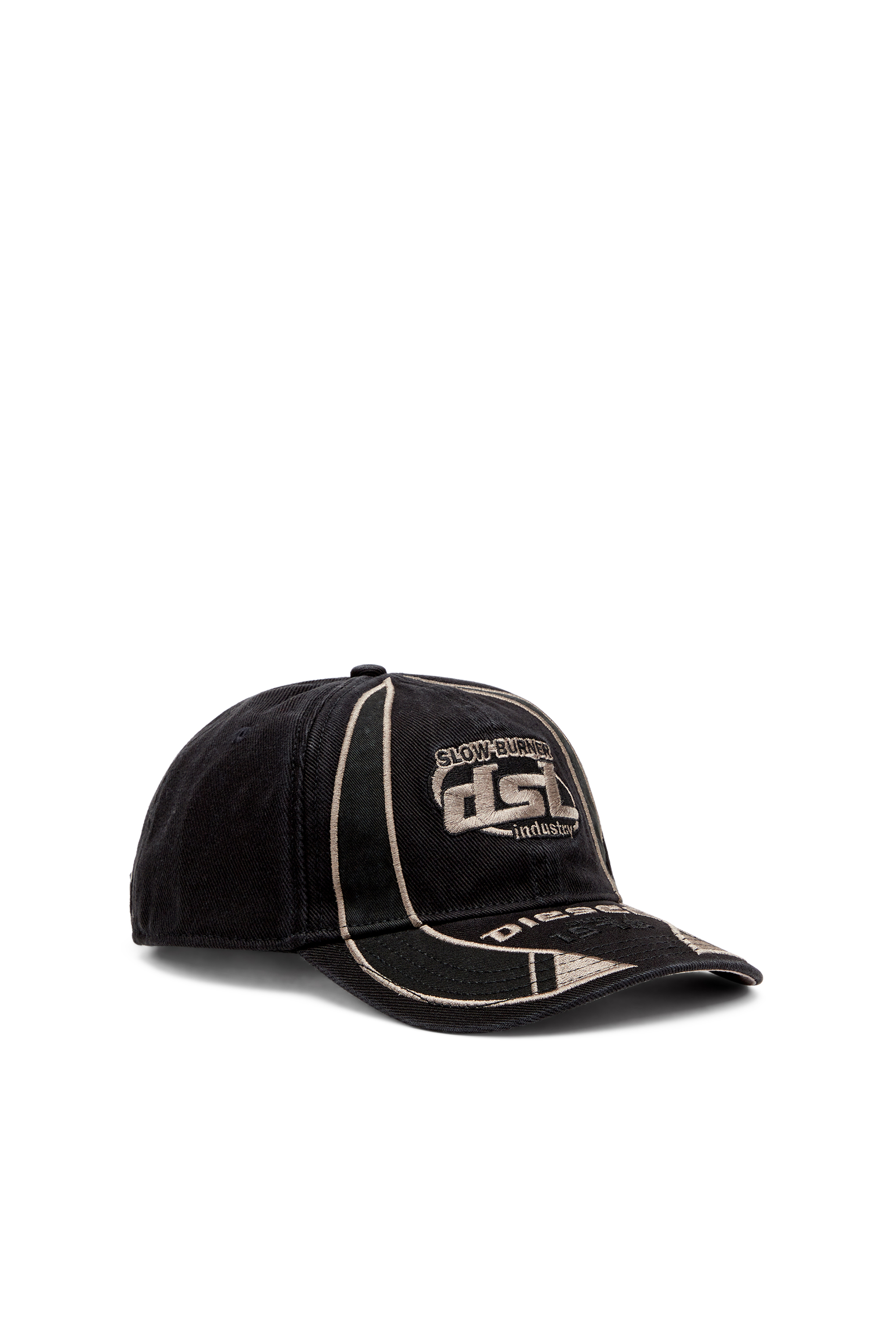 Diesel - C-ARSON, Casquette de baseball avec empiècements brodés Homme in Polychrome - 1