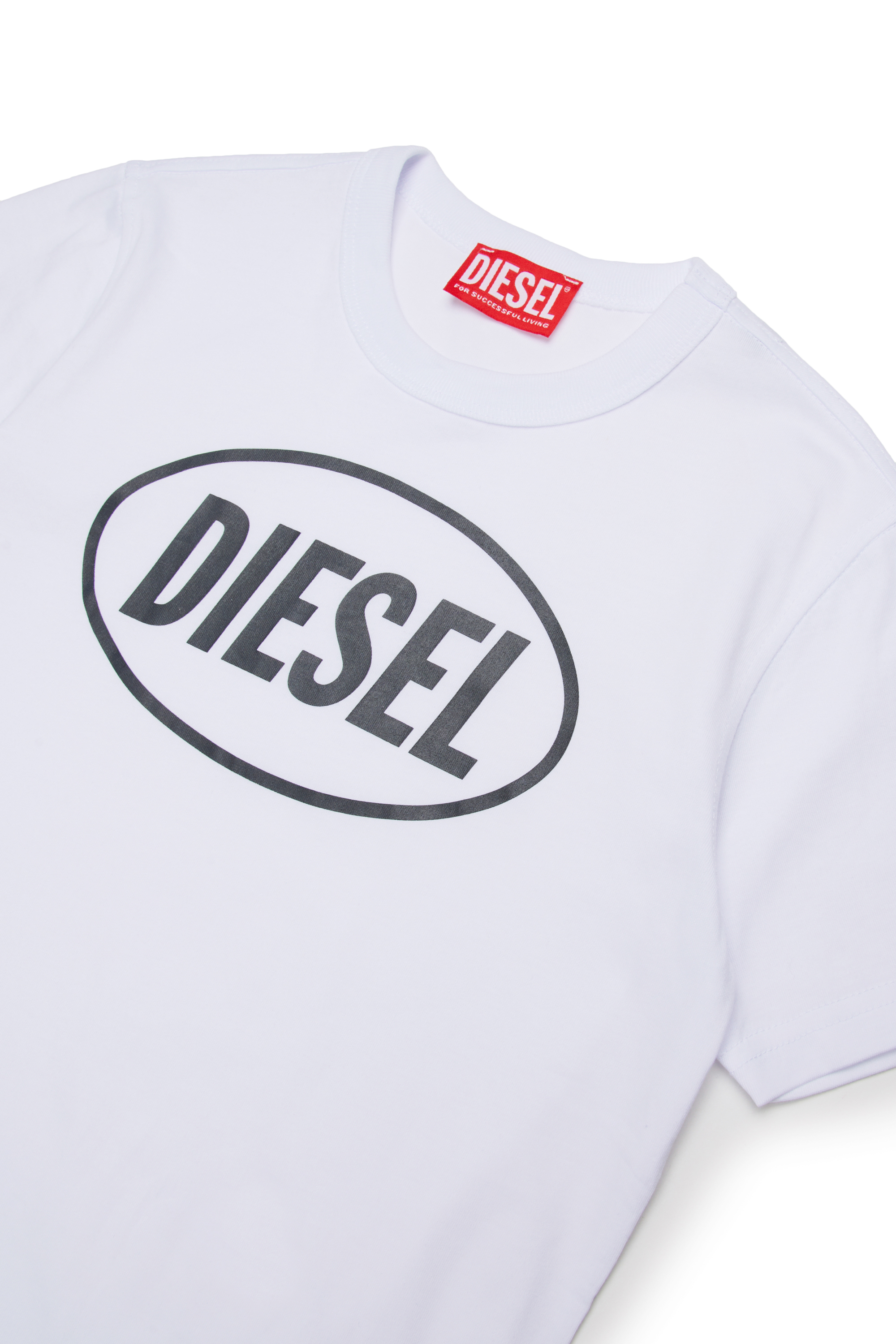 Diesel - TUNDRA, T-shirt en coton avec logo Homme in Blanc - 3