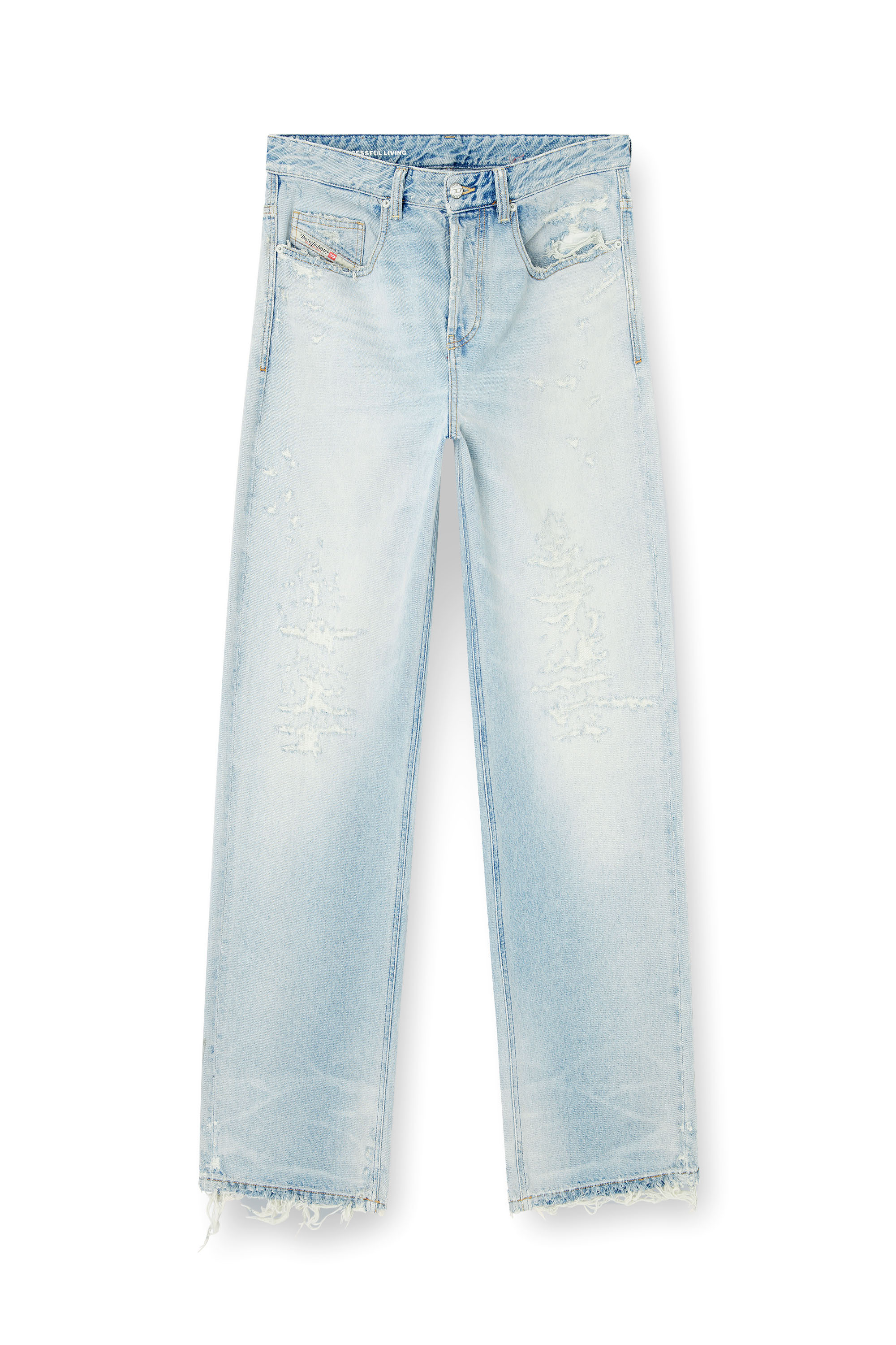 Diesel - Relaxed Jeans 2001 D-Macro 09M53 Homme, Bleu Clair - Image 3