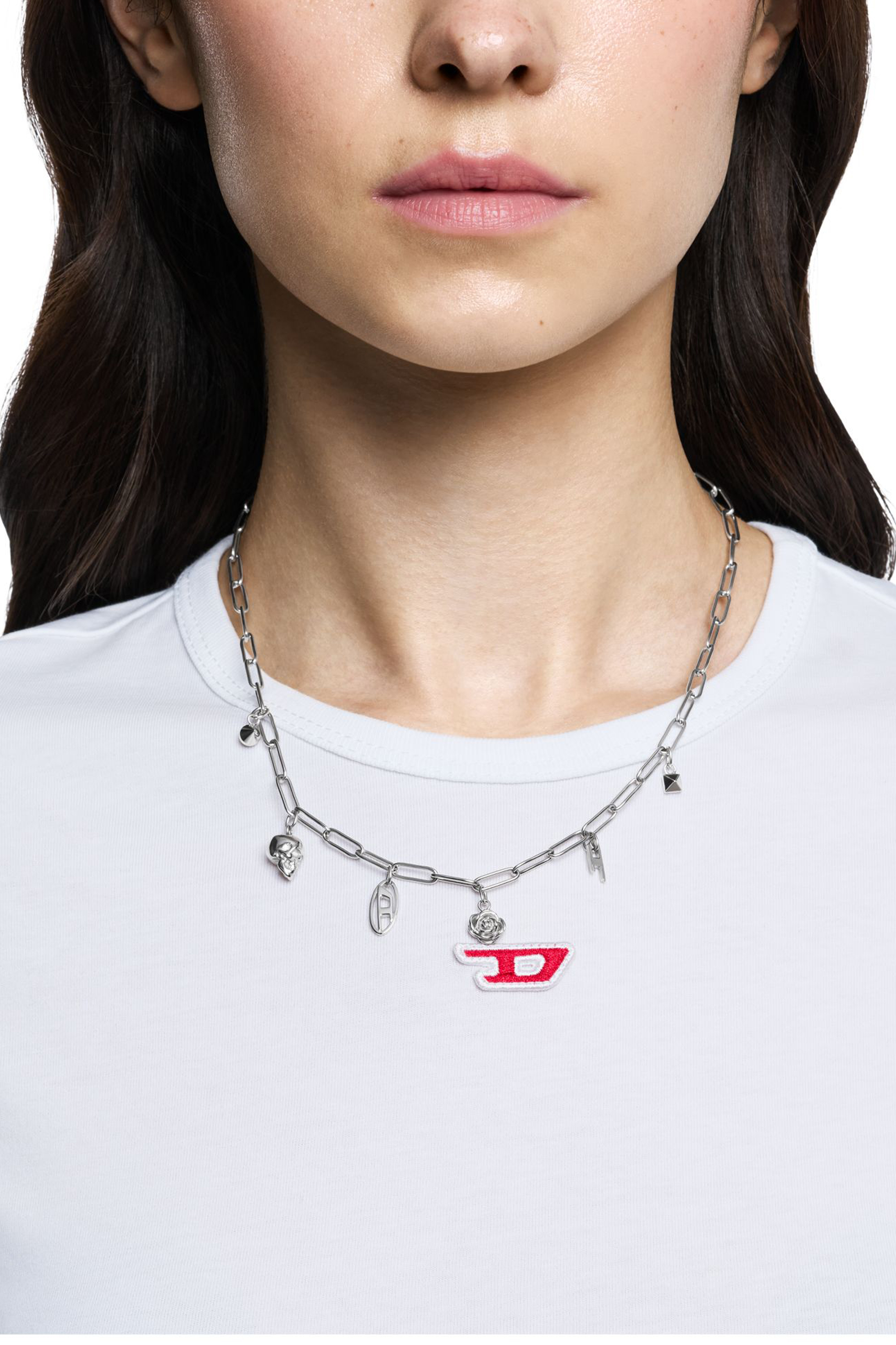 Diesel - DX1605040, Collier à breloques en acier inoxydable Mixte in Gris argenté - 3