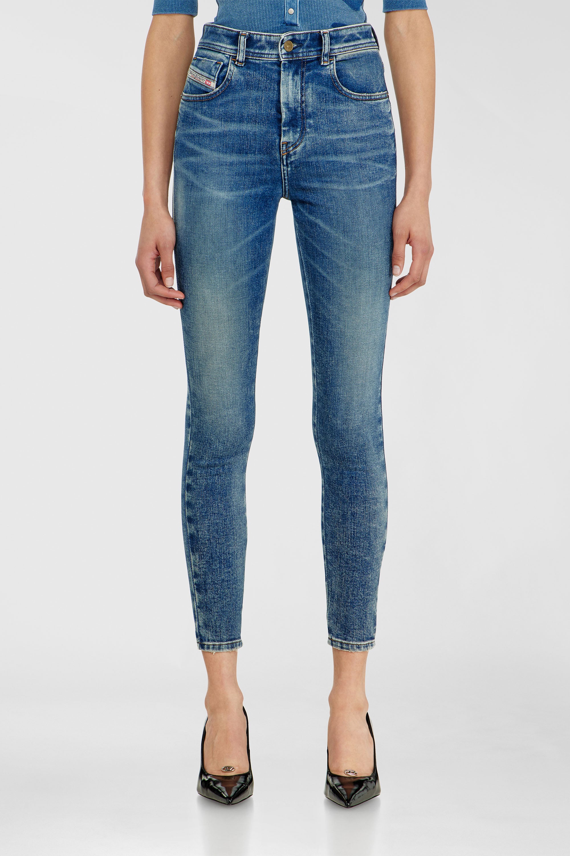Diesel - Skinny Jeans 1984 Slandy-High 09P72 Femme, Bleu moyen - Image 1
