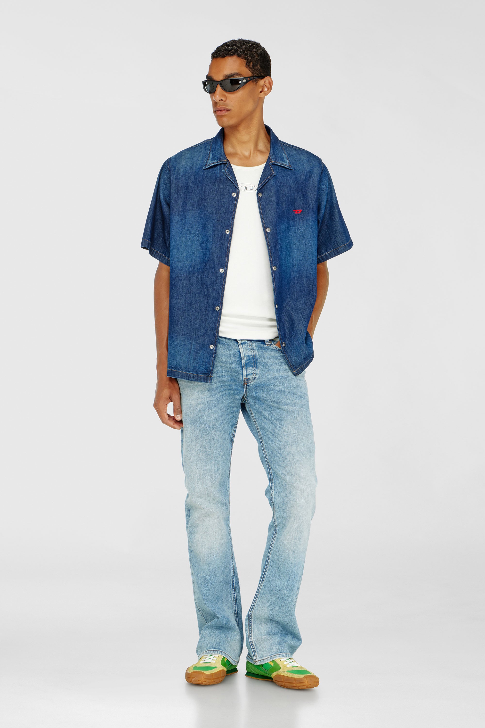 Diesel - S-PAGODHA LOW, S-Pagodha - Baskets en cuir et nylon Homme in Vert - 2