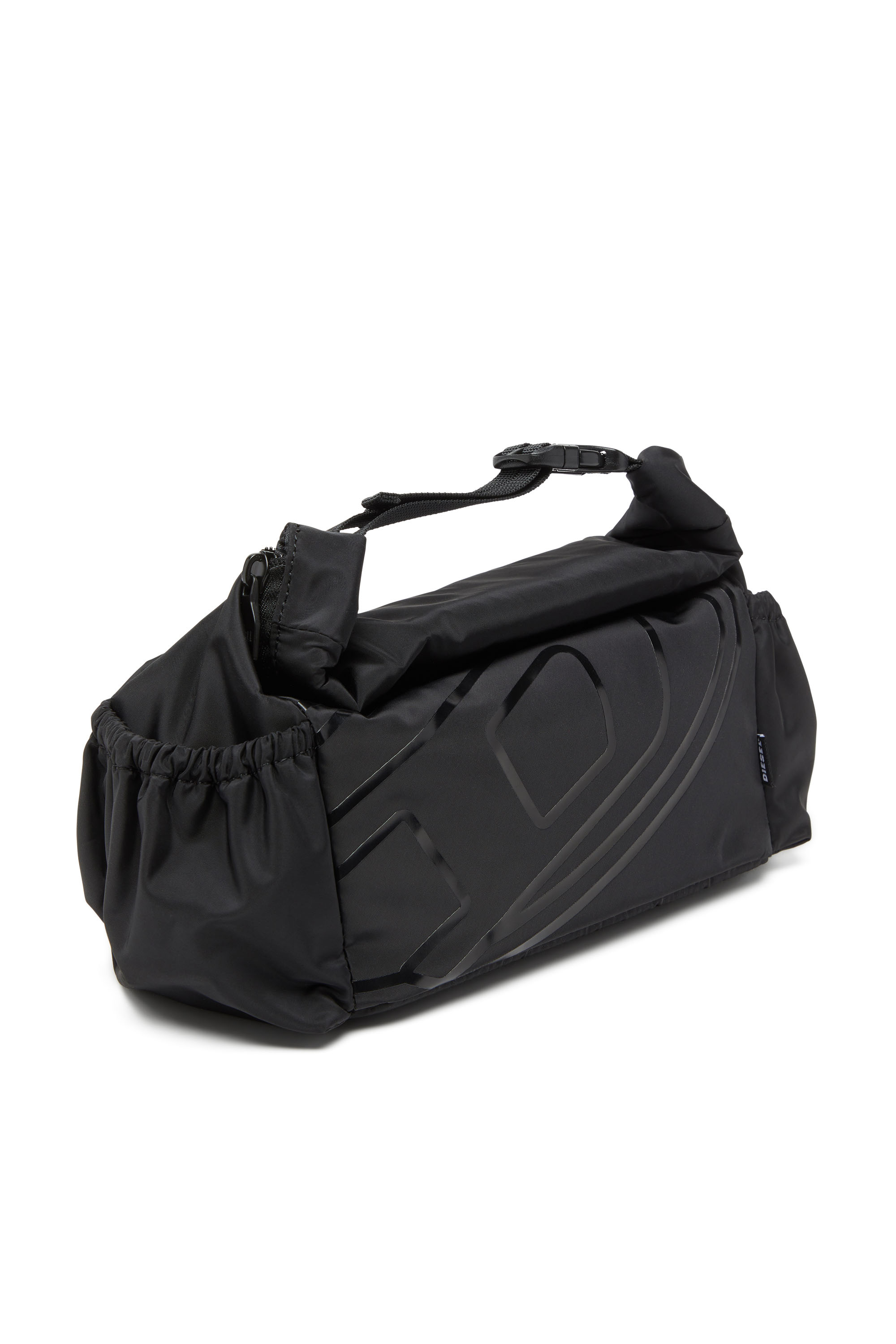 Diesel - DRAPE WASH BAG X, Trousse de toilette en nylon avec imprimé Oval D Homme in Noir - 5