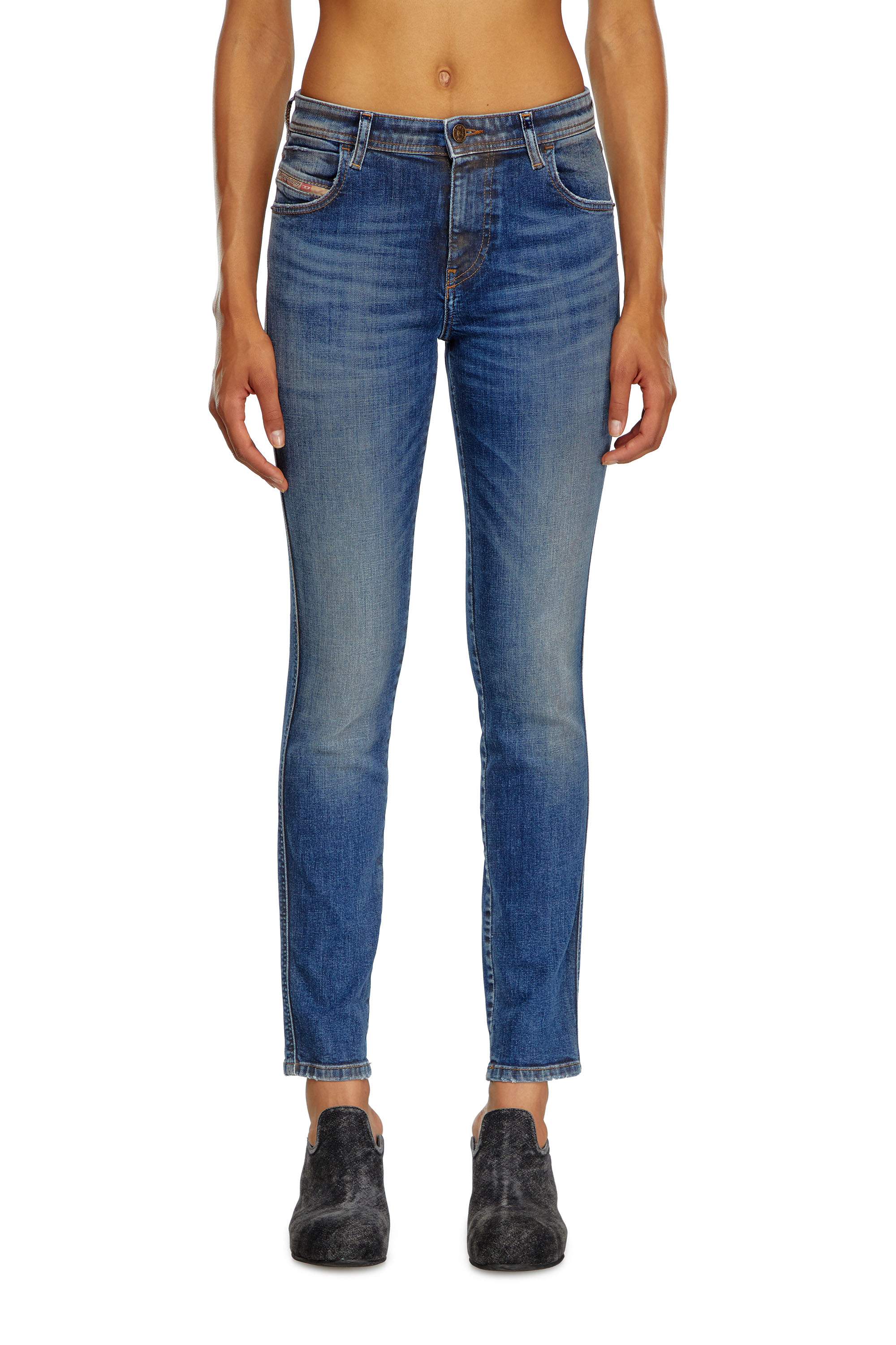 Diesel - Skinny Jeans 2015 Babhila 09J32 Femme, Bleu Fonc&eacute; - Image 3