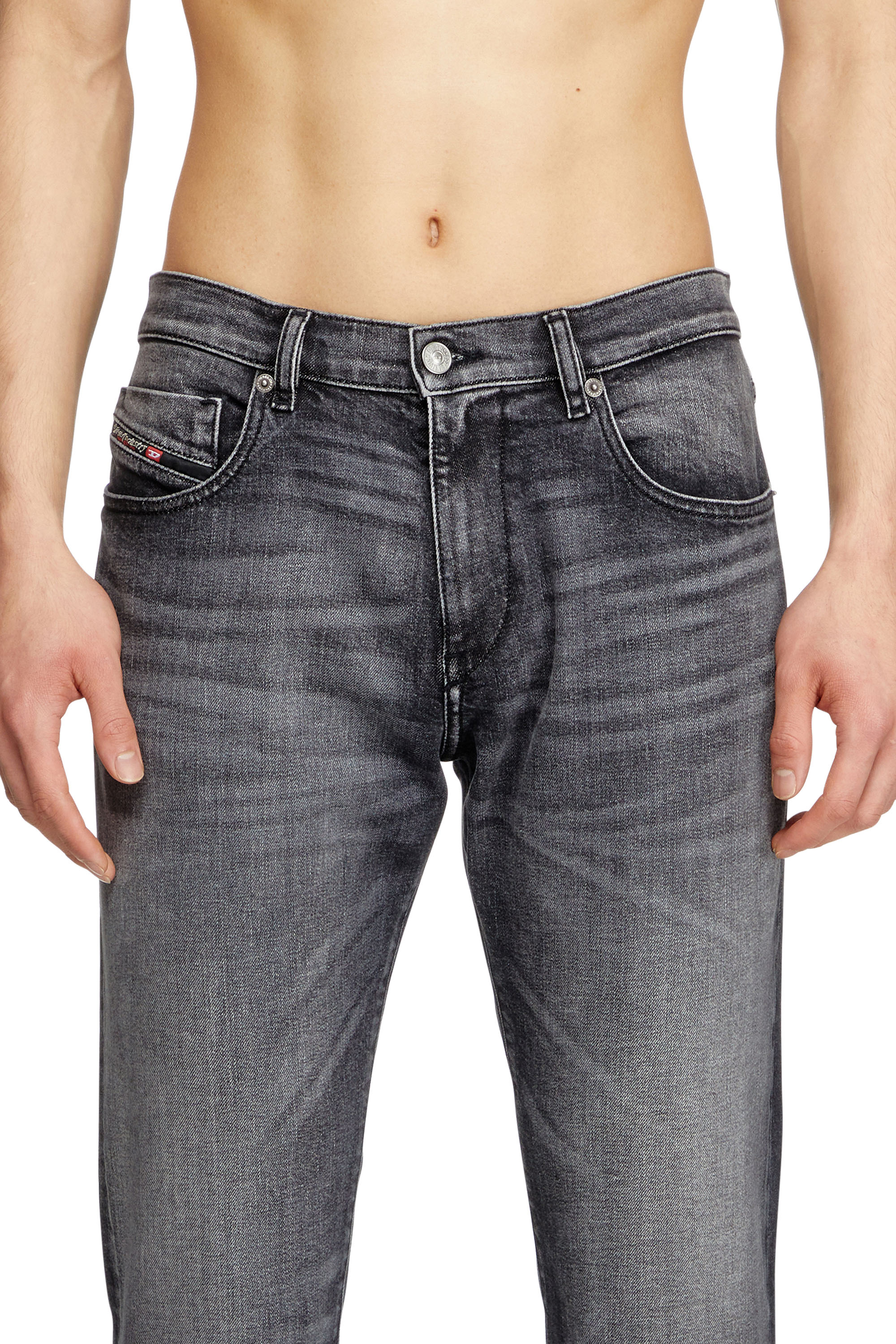 Diesel - Slim Jeans 2019 D-Strukt 09L52 Homme, Noir/Gris foncé - Image 5