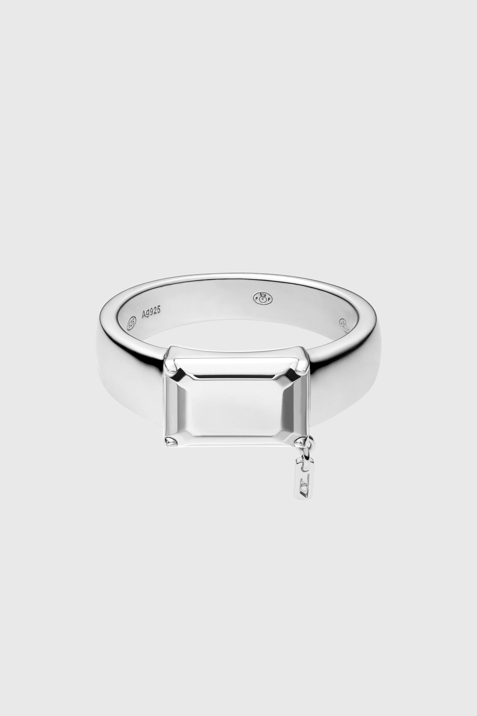 Diesel - DL1365040 STERLING SILVER JEWEL, Bague en argent sterling avec centre focal Mixte in Gris argent&eacute; - 2