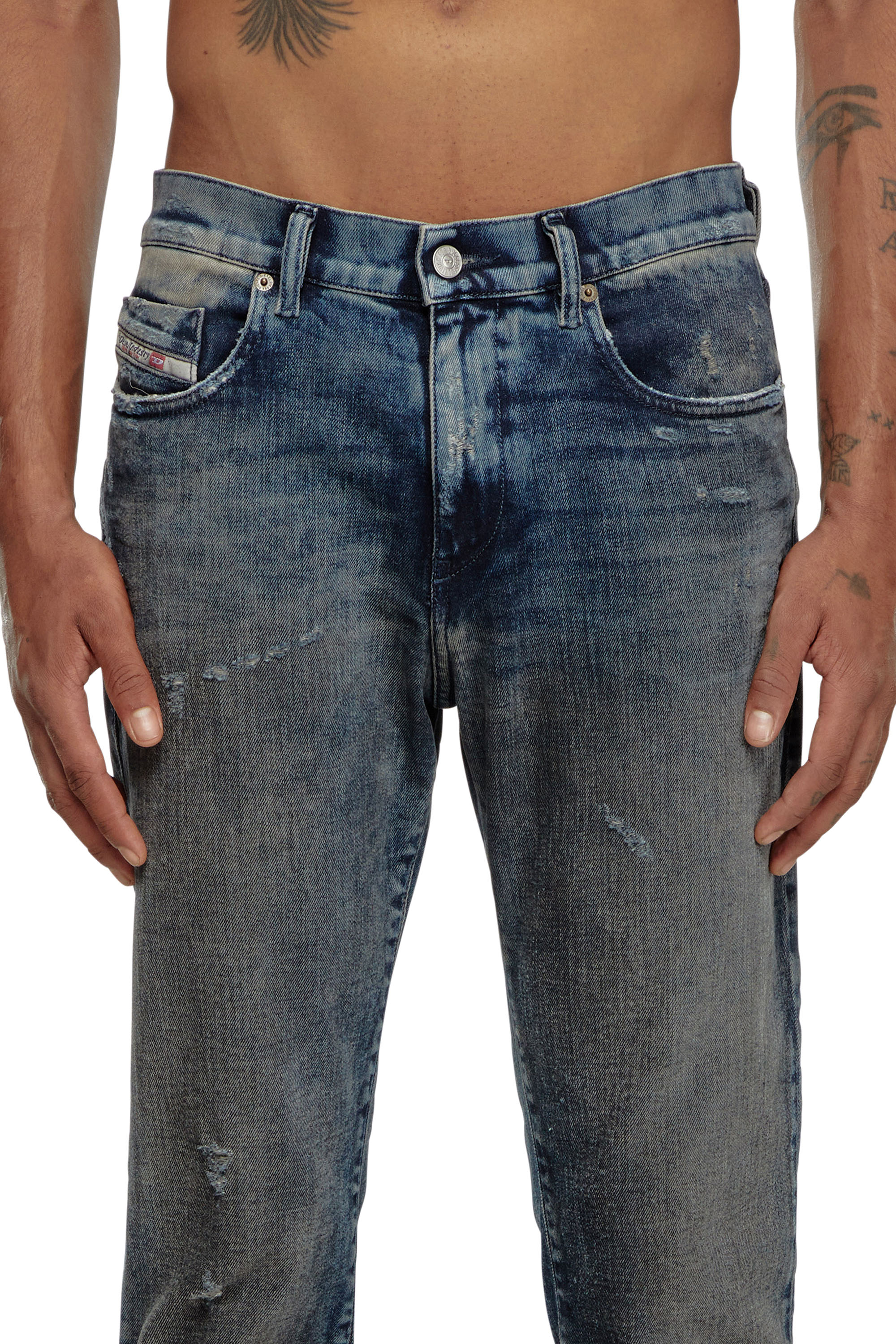 Diesel - Homme Slim Jeans 2019 D-Strukt 09H54, Bleu Foncé - Image 4