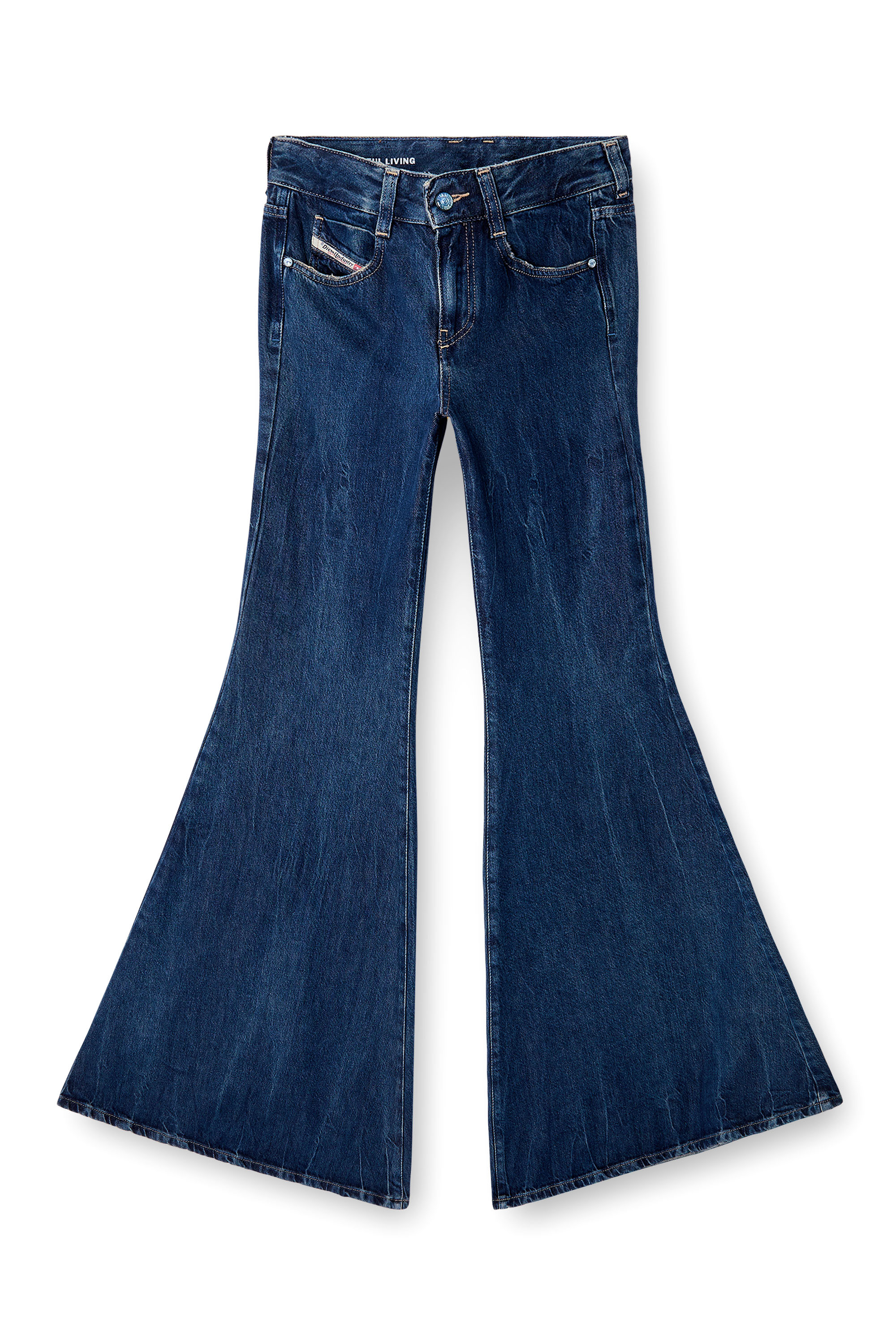 Diesel - Flare Jeans 1970 D-Bleess 09N61 Femme, Bleu moyen - Image 3