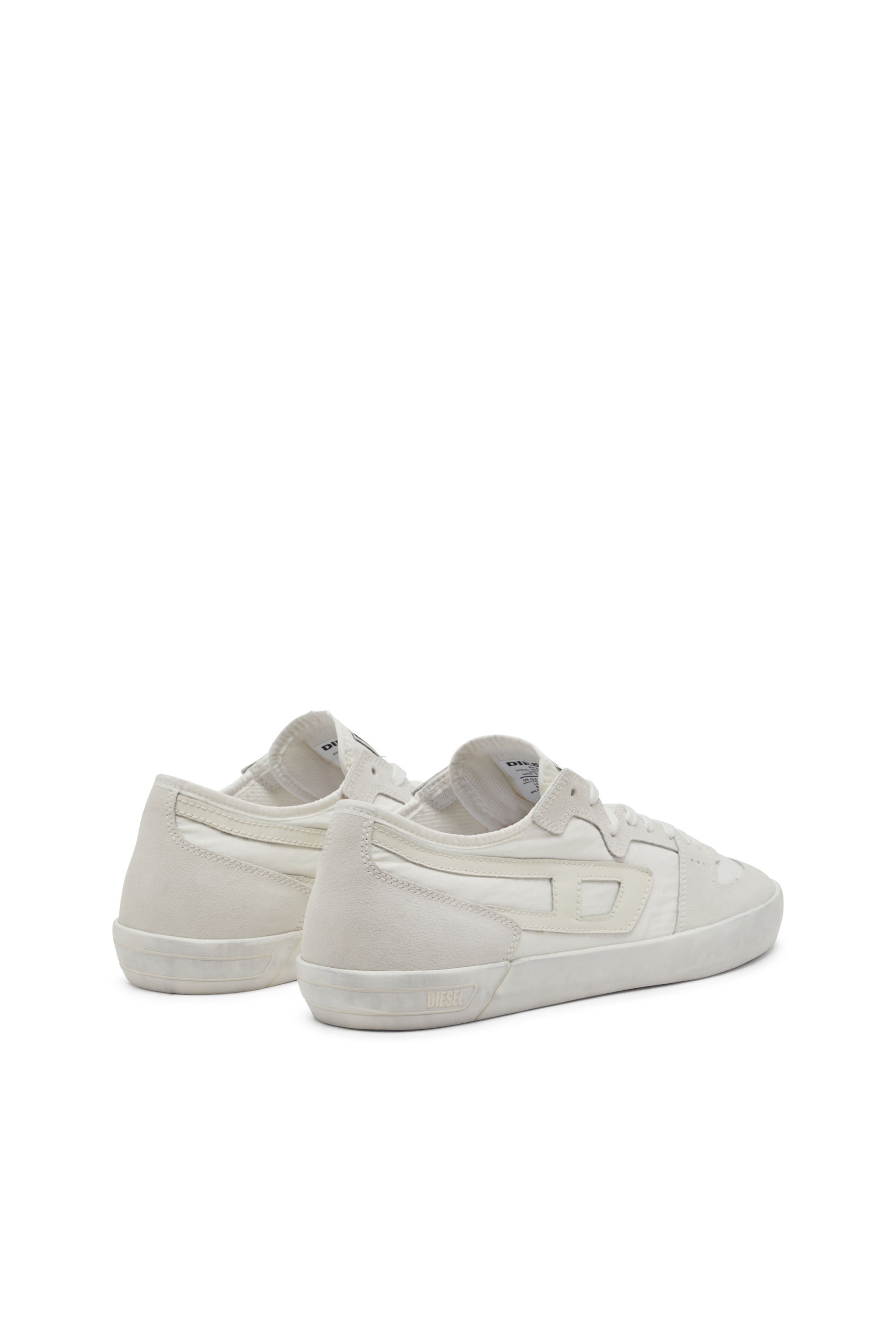 Diesel - S-LEROJI D-1 LOW, S-Leroji D-Sneakers en ripstop matelassé et cuir suédé Homme in Blanc - 3