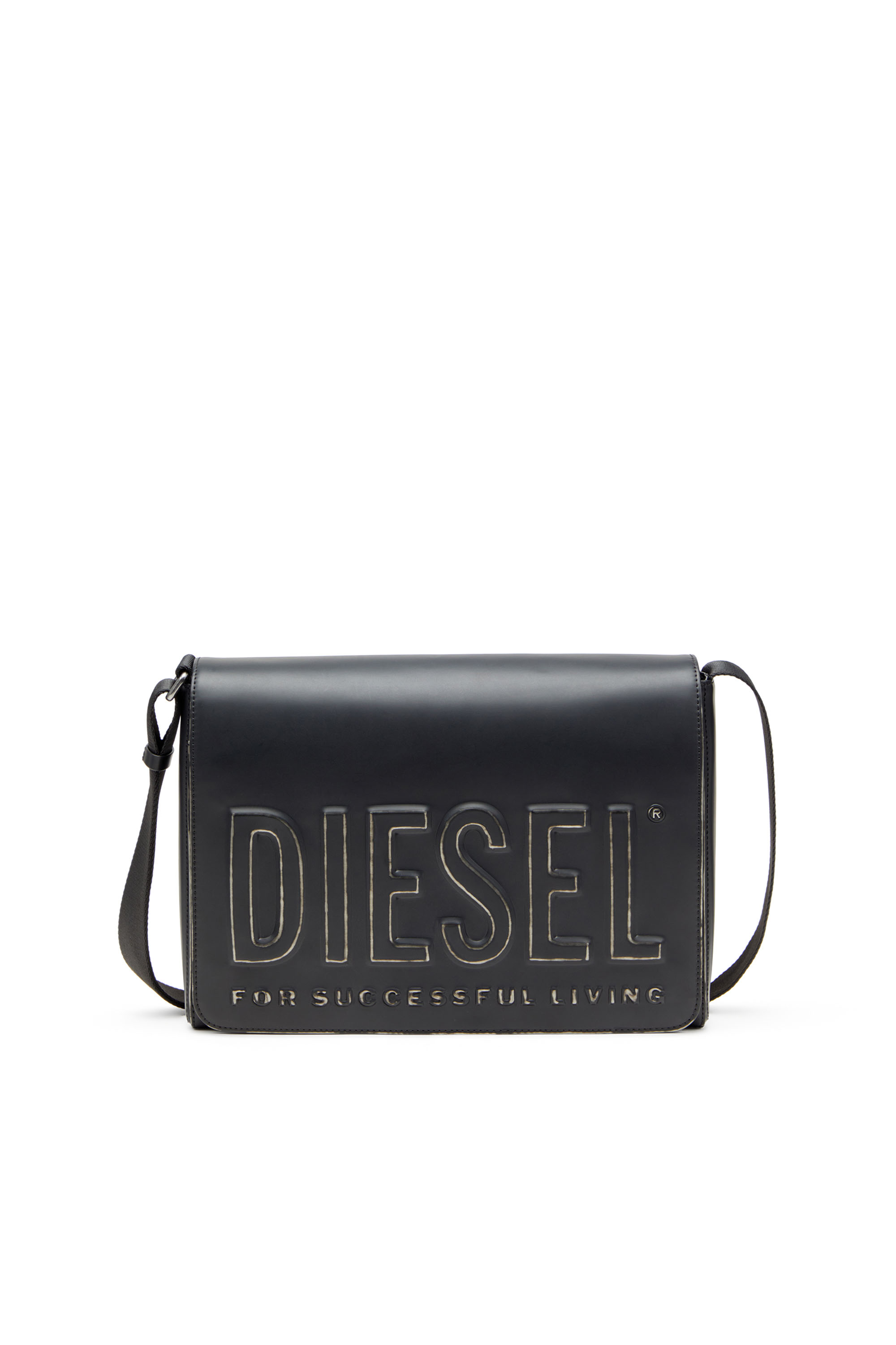 Diesel - DSL 3D MESSENGER S X, Sac Messager en PU brossé Homme in Noir - 1