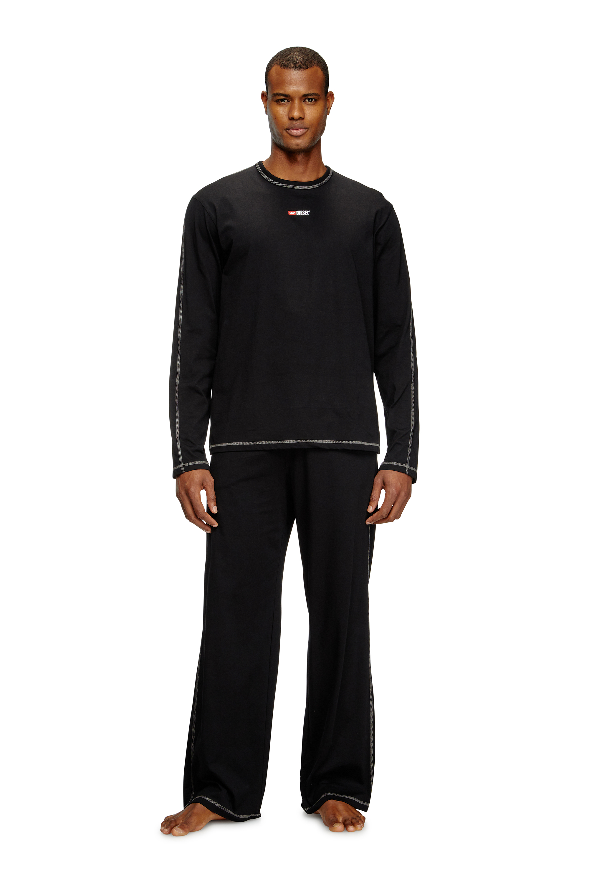 Diesel - SET-NOLAN-D-CORE, Pyjama en jersey de coton Homme in Noir - 1