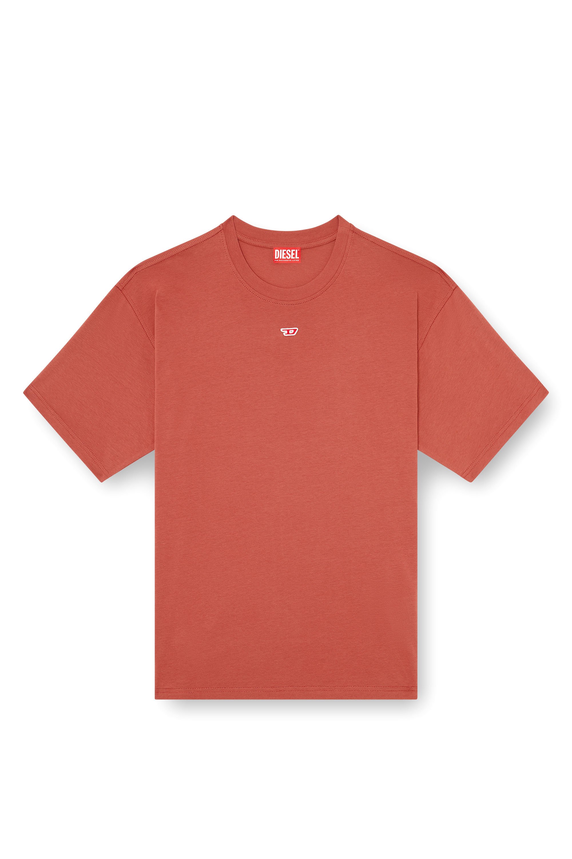 Diesel - T-BOXT-D, T-shirt avec empiècement D brodé Mixte in Rouge - 3