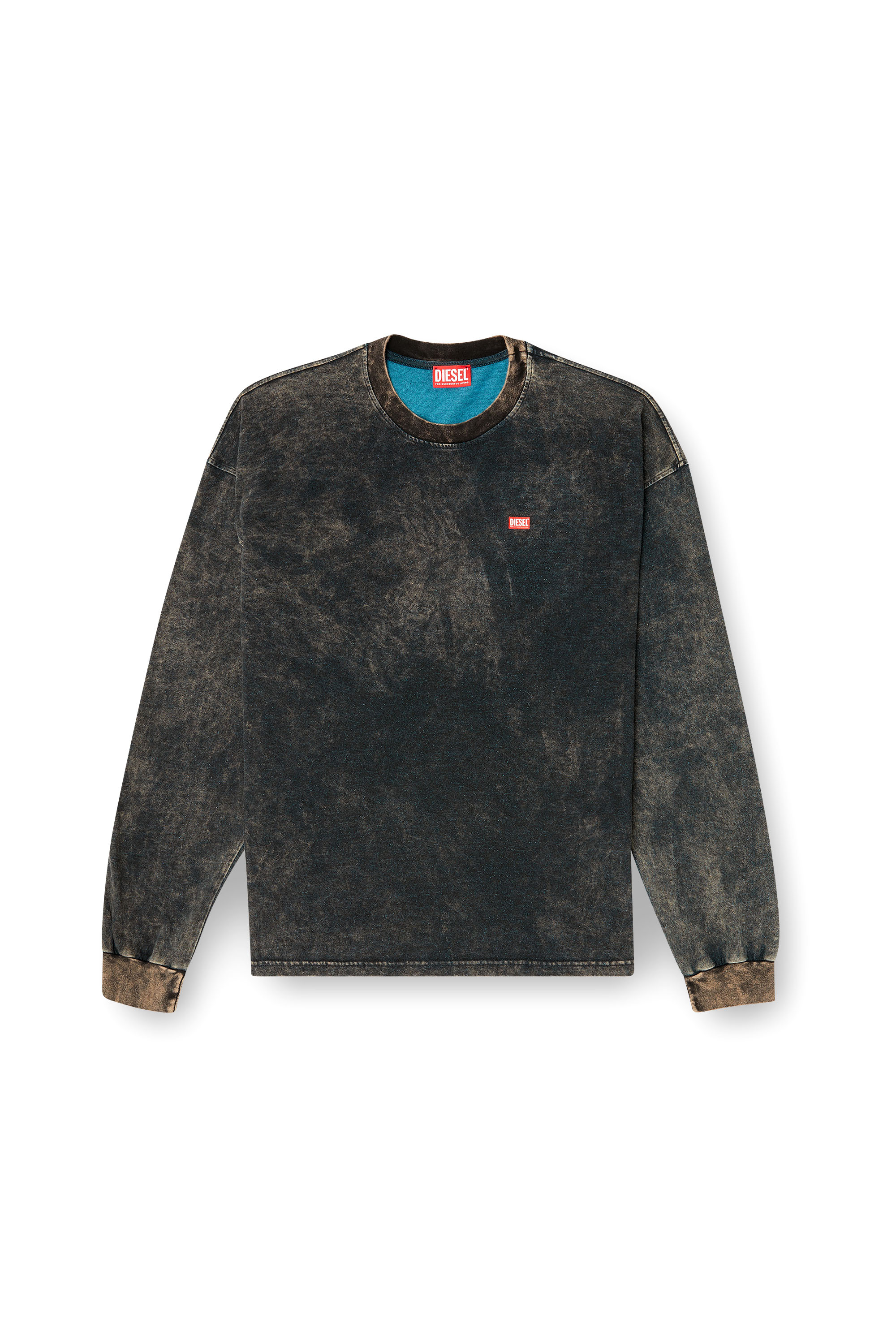 Diesel - T-BOXT-LS-T3, T-shirt en coton à manches longues Homme in Noir - 3